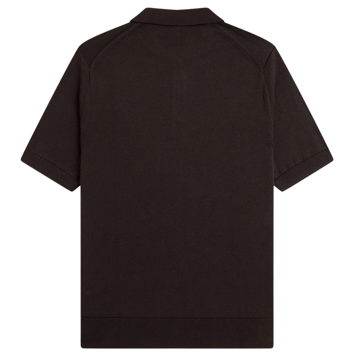 Fred Perry Cotton Knitted Shirt - Rich Brown