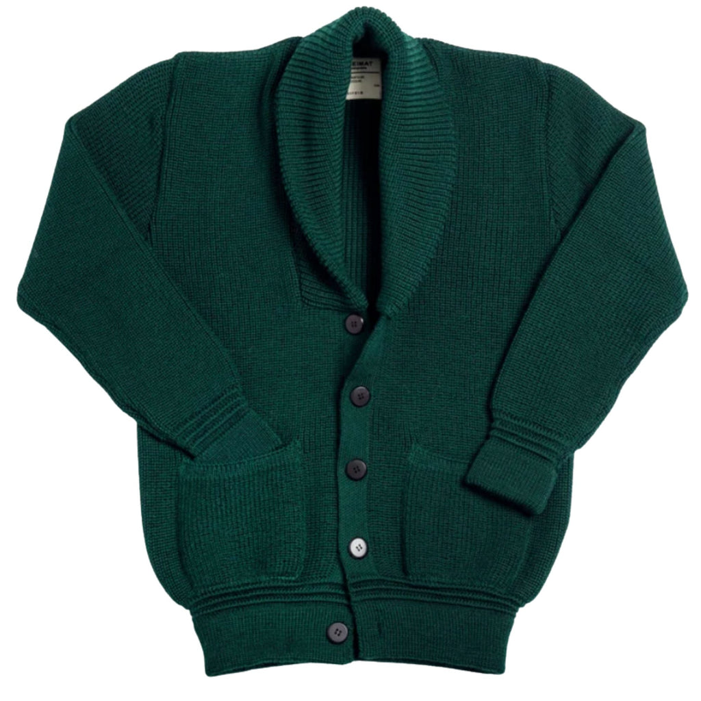Heimat Virgin Wool Eiger Cardigan - Tannen Gruen
