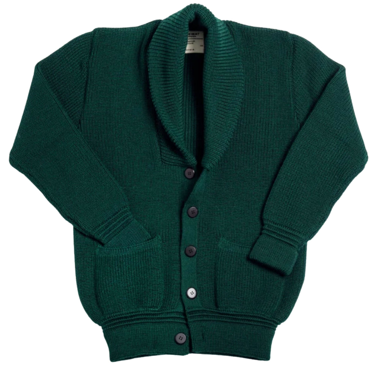 Heimat Virgin Wool Eiger Cardigan - Tannen Gruen