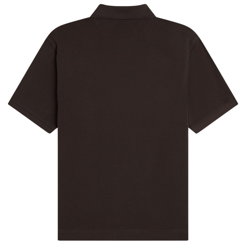 Fred Perry Tennis Net Tape Polo Shirt - Rich Brown