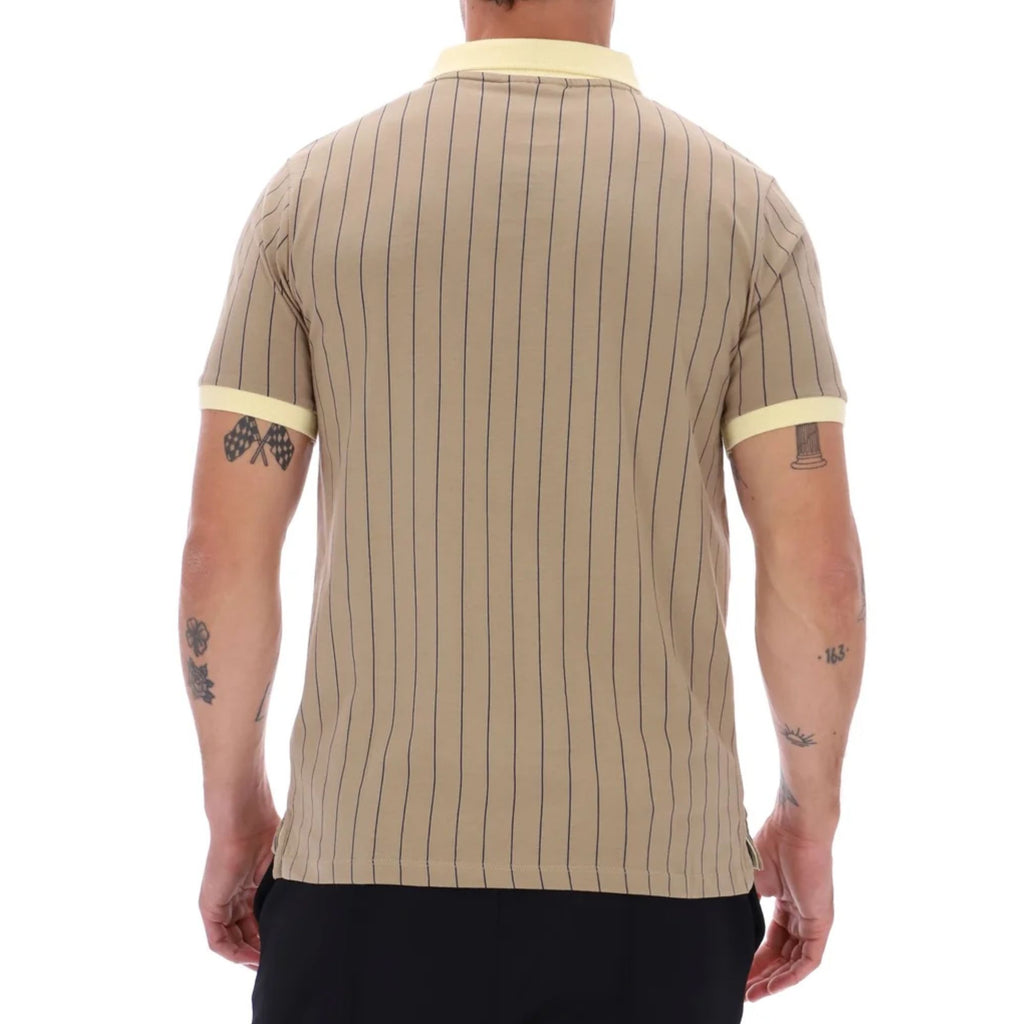 Fila Vintage BB1 Classic Vintage Striped Polo Shirt - Double Cream