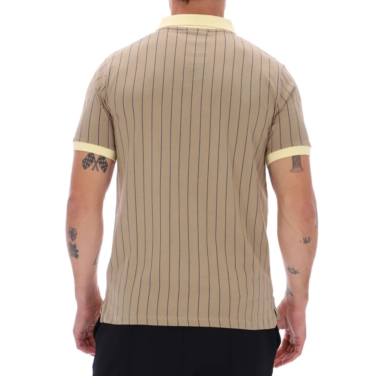 Fila Vintage BB1 Classic Vintage Striped Polo Shirt - Double Cream