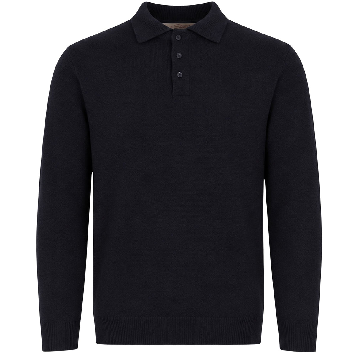 Stuarts London Mayfair Merino Polo - Midnight Blue
