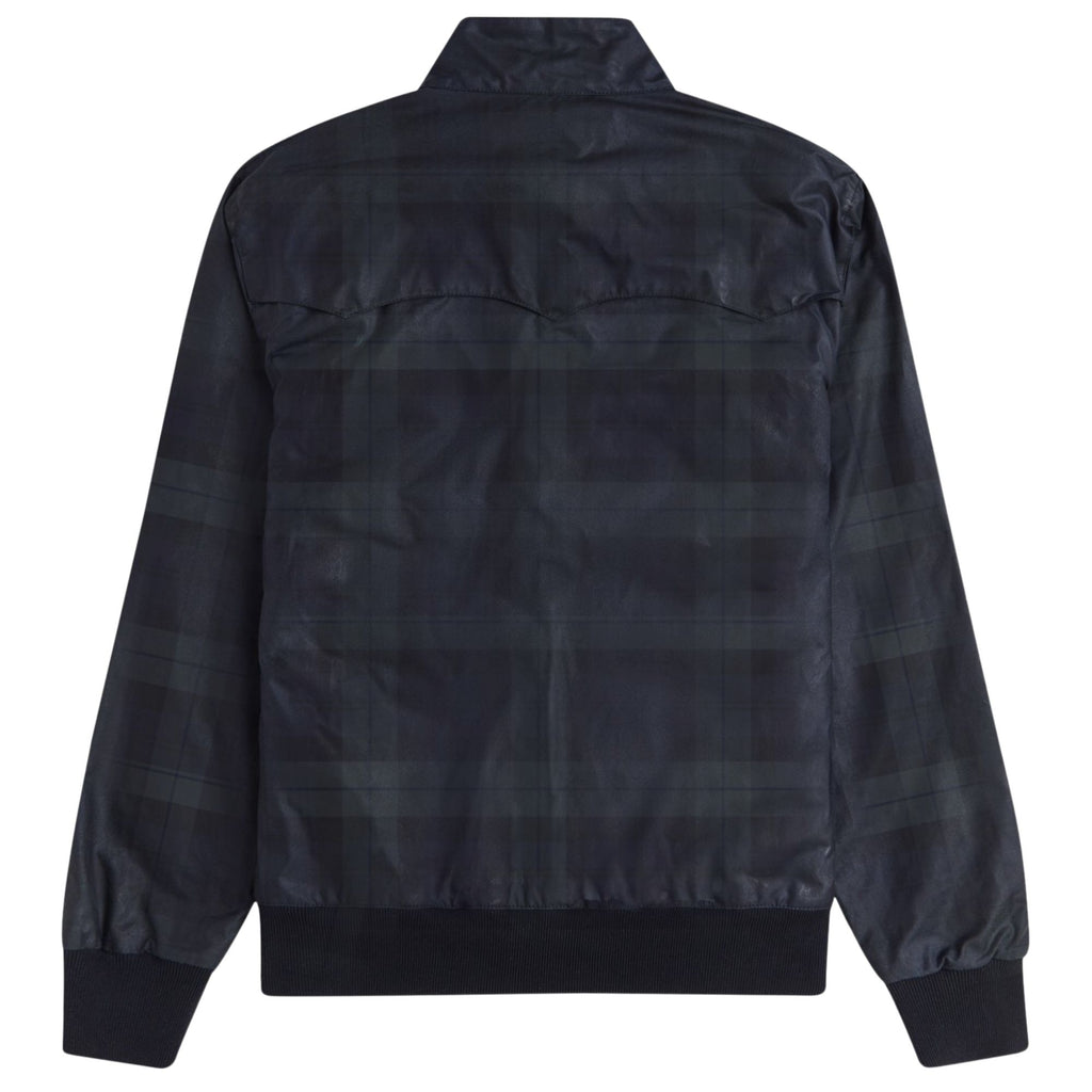 Fred Perry Waxed Harrington Jacket - Blackwatch