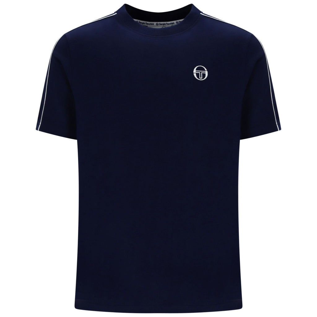 Sergio Tacchini Santis Raised Logo T-Shirt - Maritime Blue/Gardenia