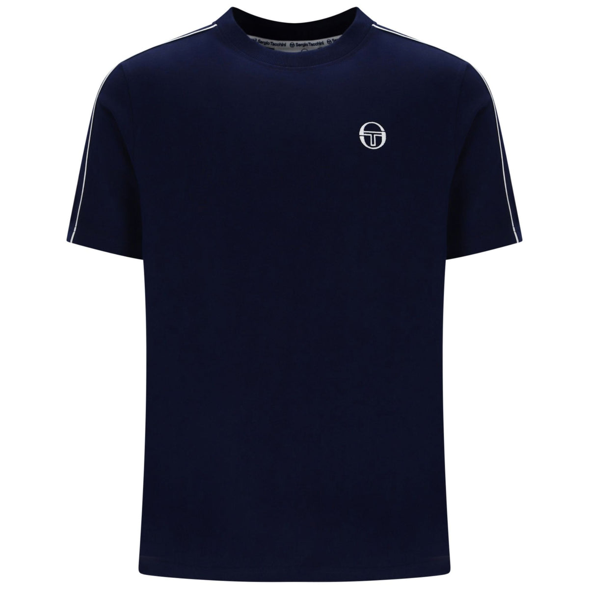 Sergio Tacchini Santis Raised Logo T-Shirt - Maritime Blue/Gardenia