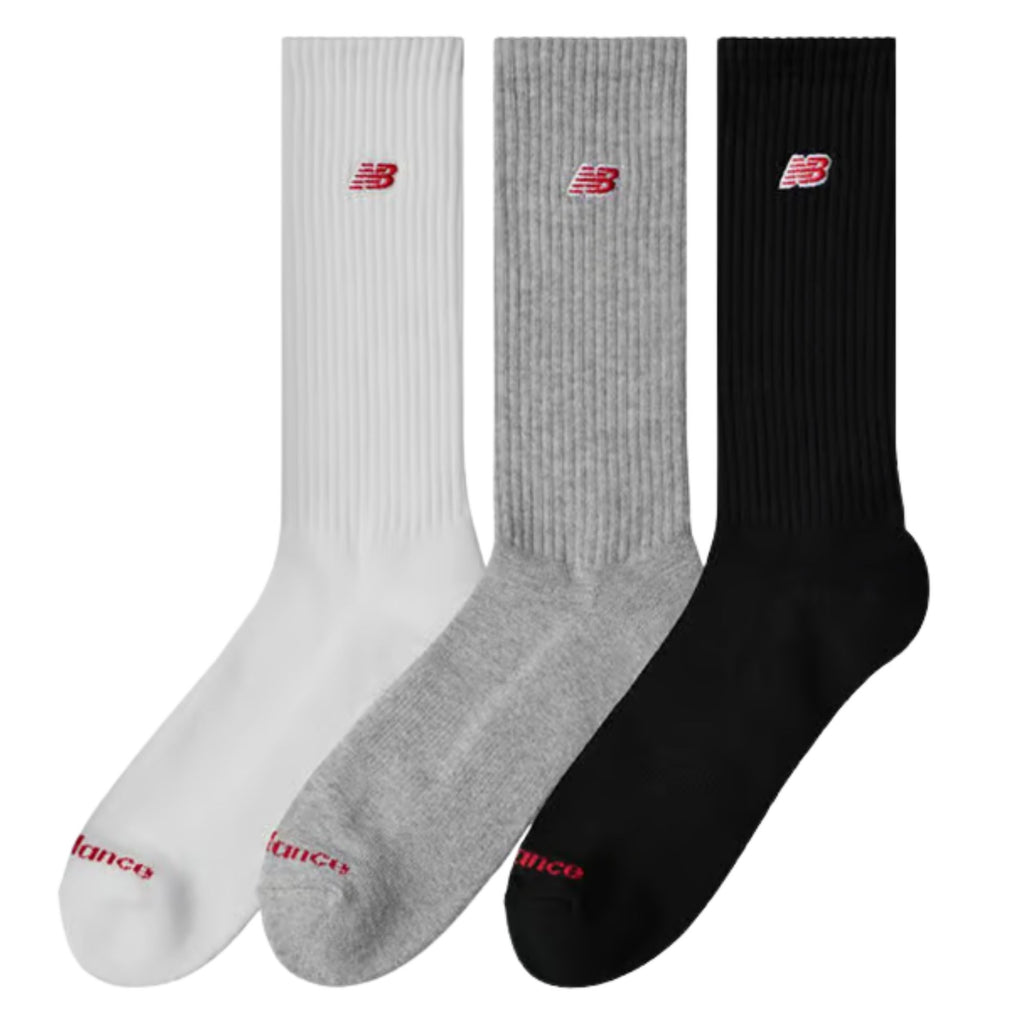 New Balance	Patch Logo Crew Socks 3 Pack - Multi