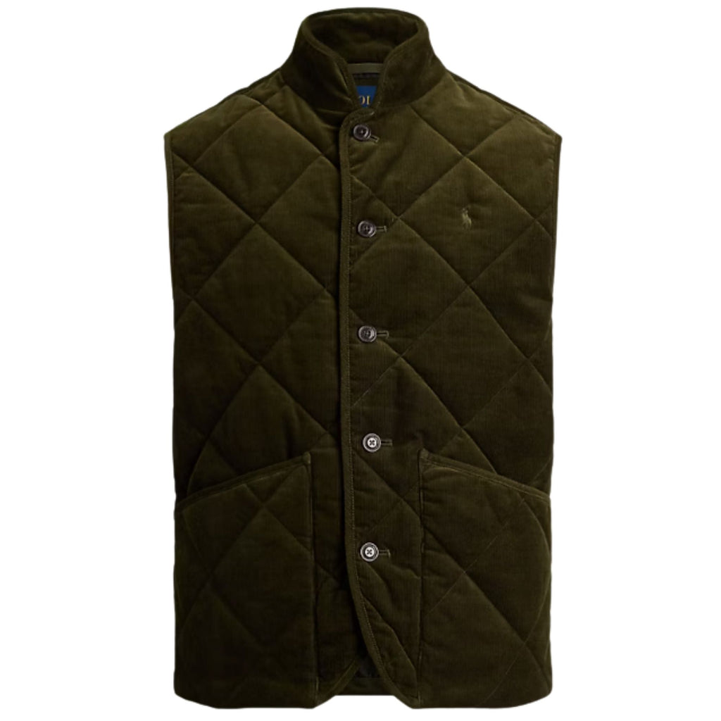 Polo Ralph Lauren Quilted Corduroy Gilet - Company Olive