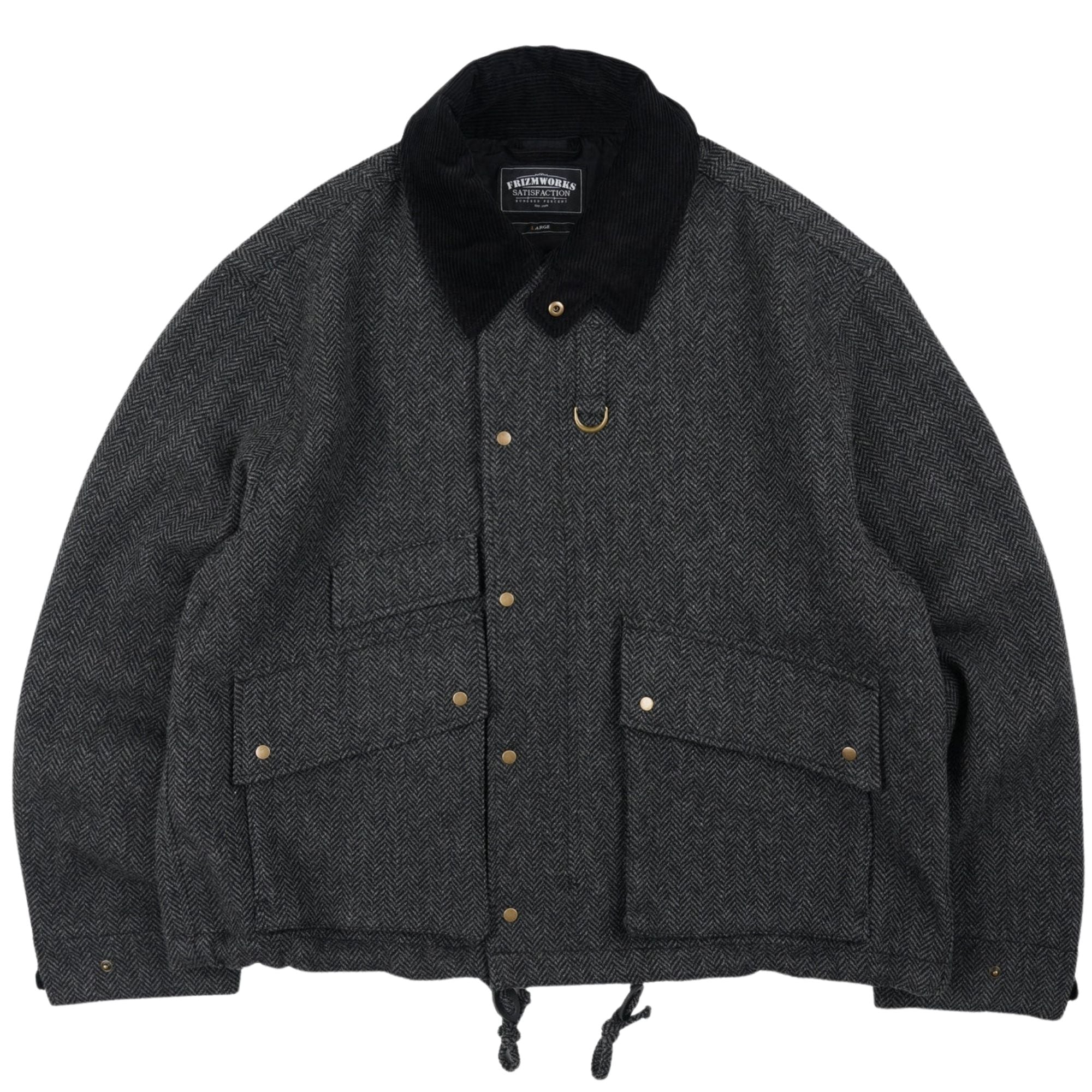 FrizmWORKS Herringbone Wool Hunting Jacket - Black