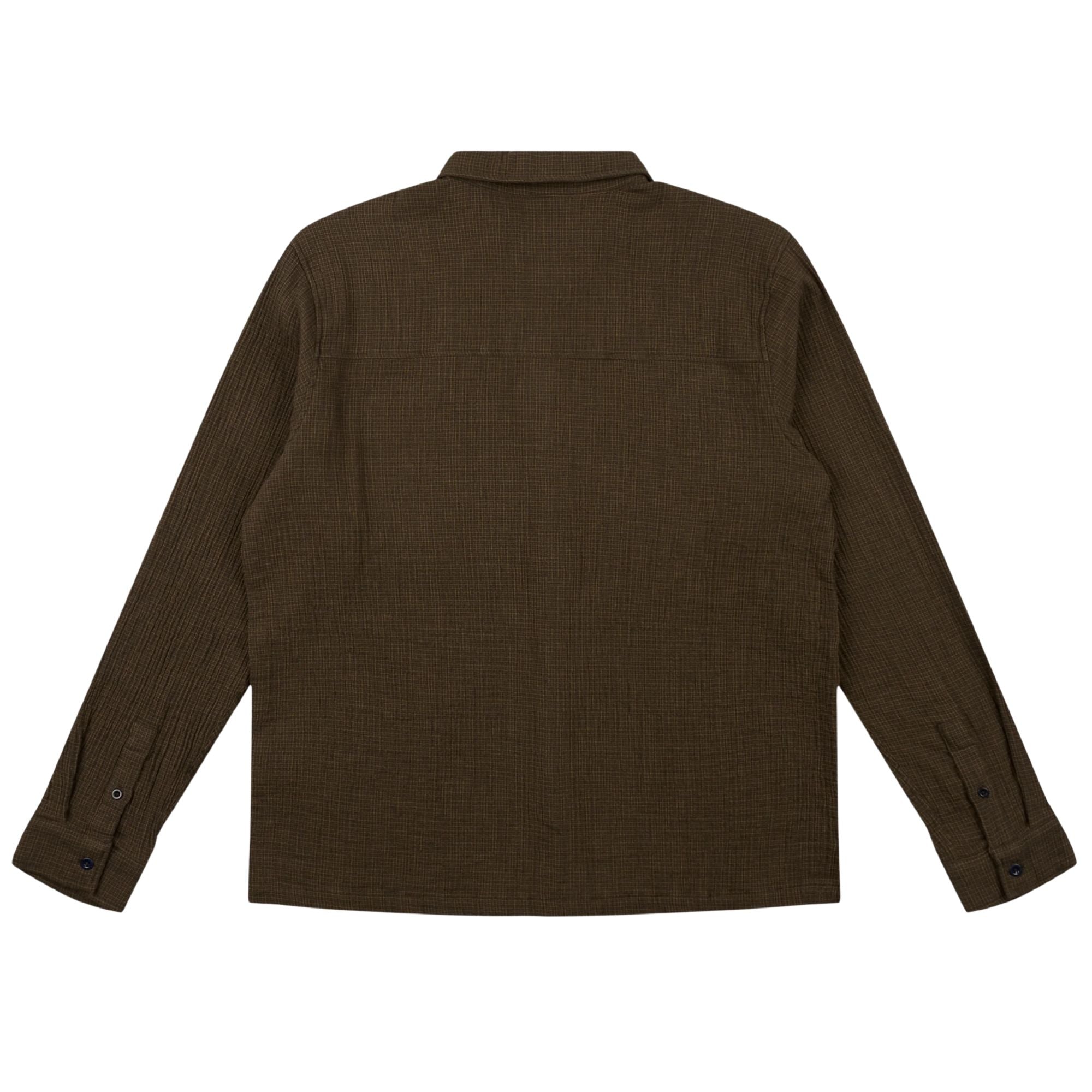 Albam Islington Check Pocket Shirt - Dark Khaki