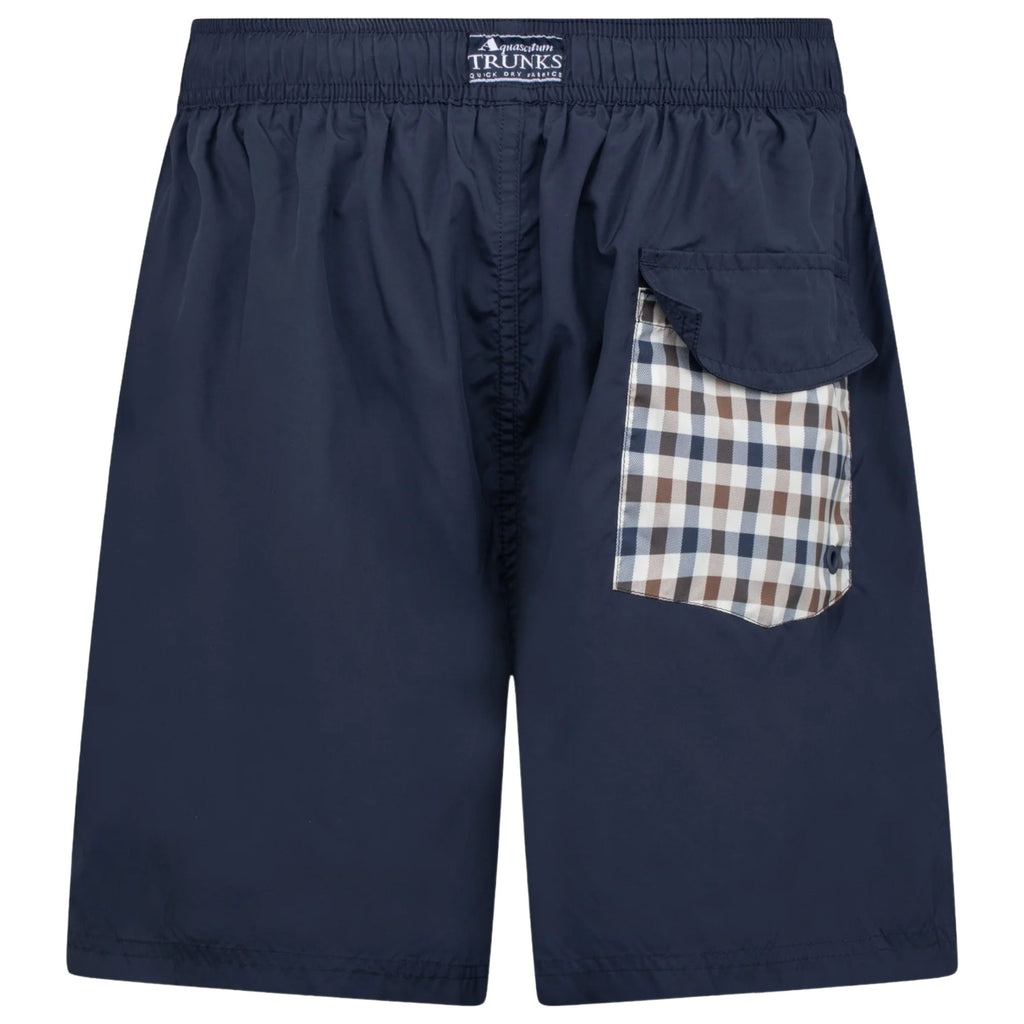 Aquascutum Club Check Pocket Beach Shorts - Navy
