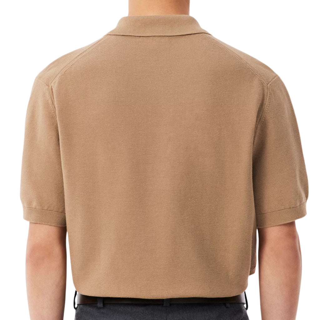 Lacoste Classic Fit Knitted Polo Shirt - Brown