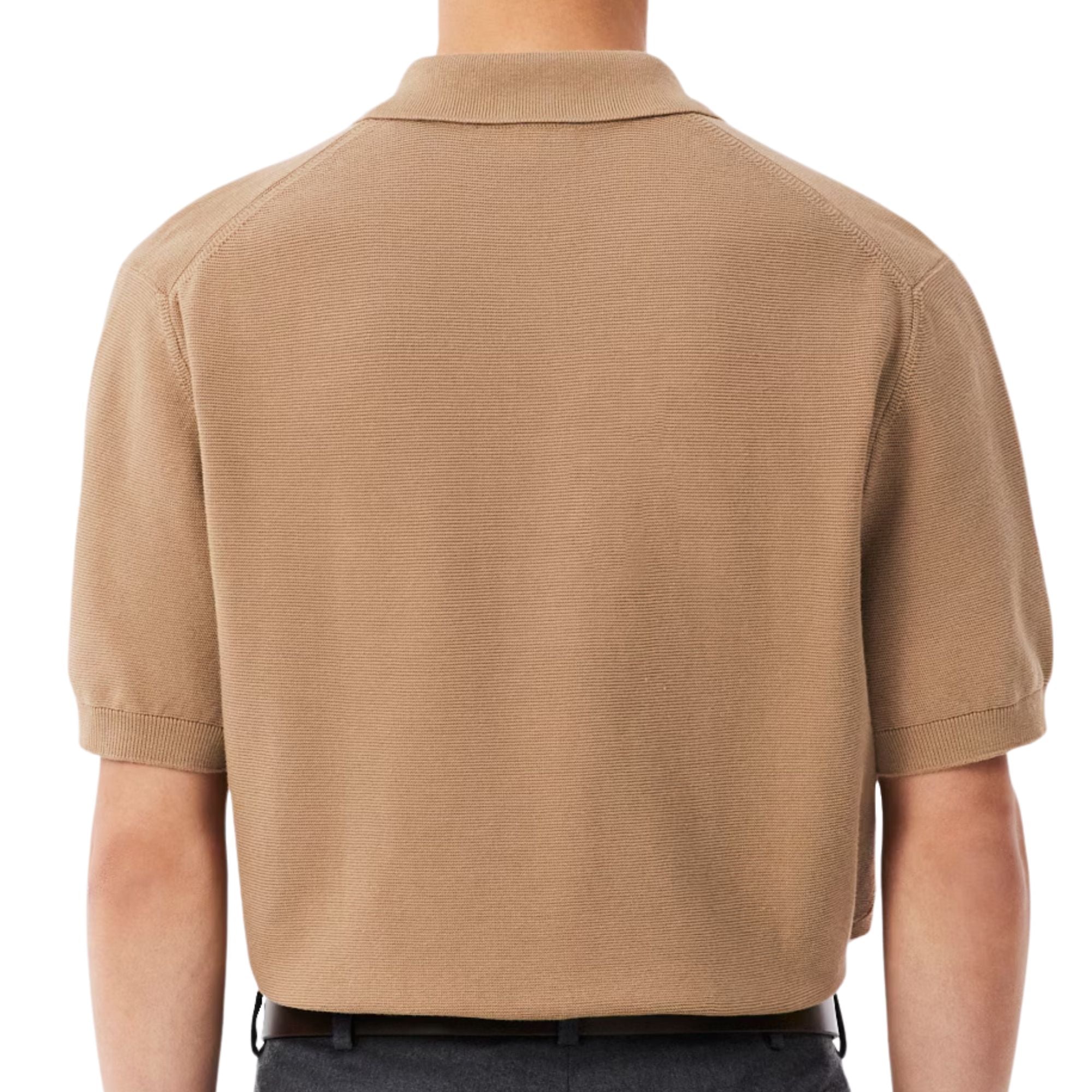 Lacoste Classic Fit Knitted Polo Shirt - Brown