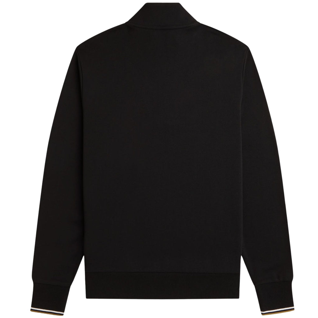 Fred Perry Half Zip Sweatshirt - Black/Snow White/Bronze