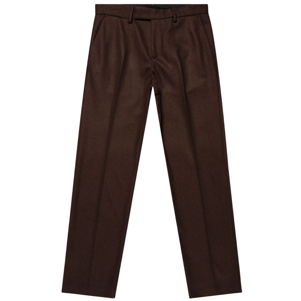 Sunspel Boiled Wool Trousers - Truffle
