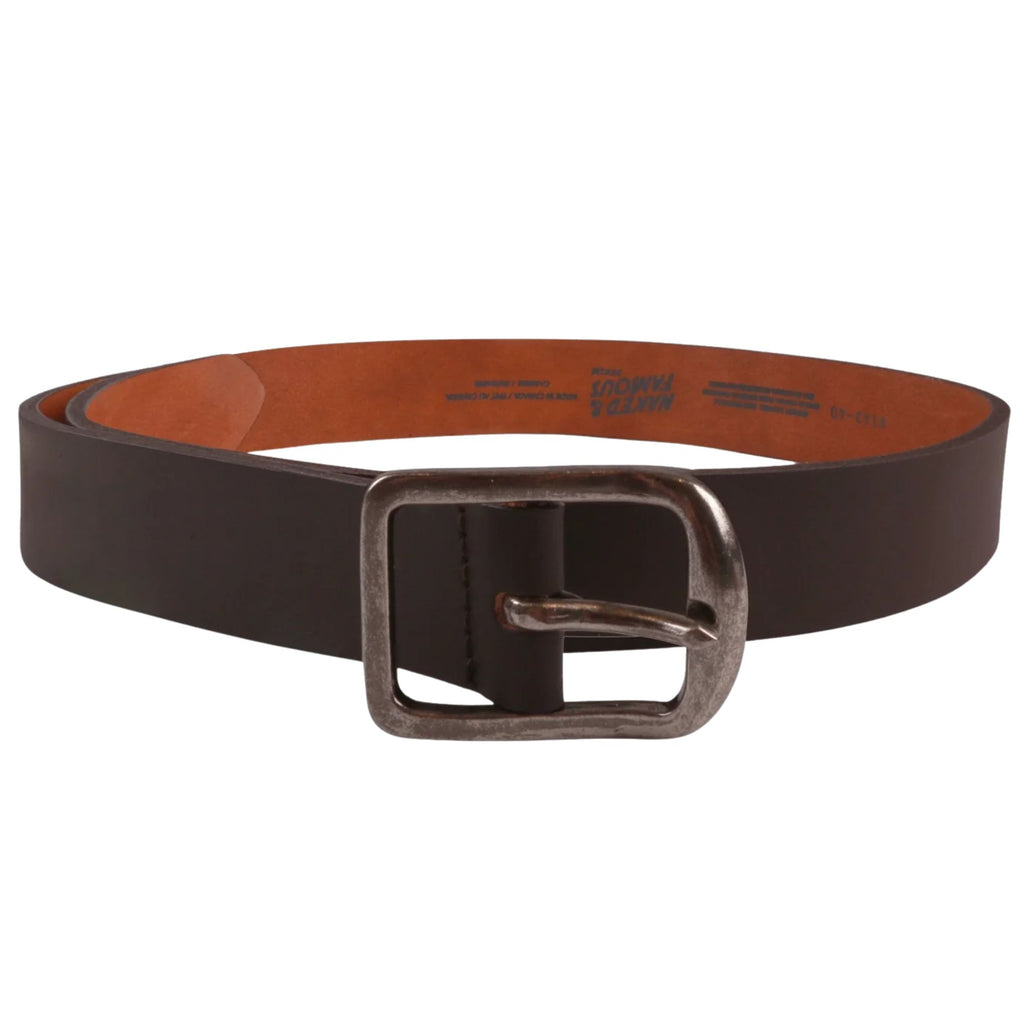Naked and Famous Denim Bovine Thick Belt - Brown