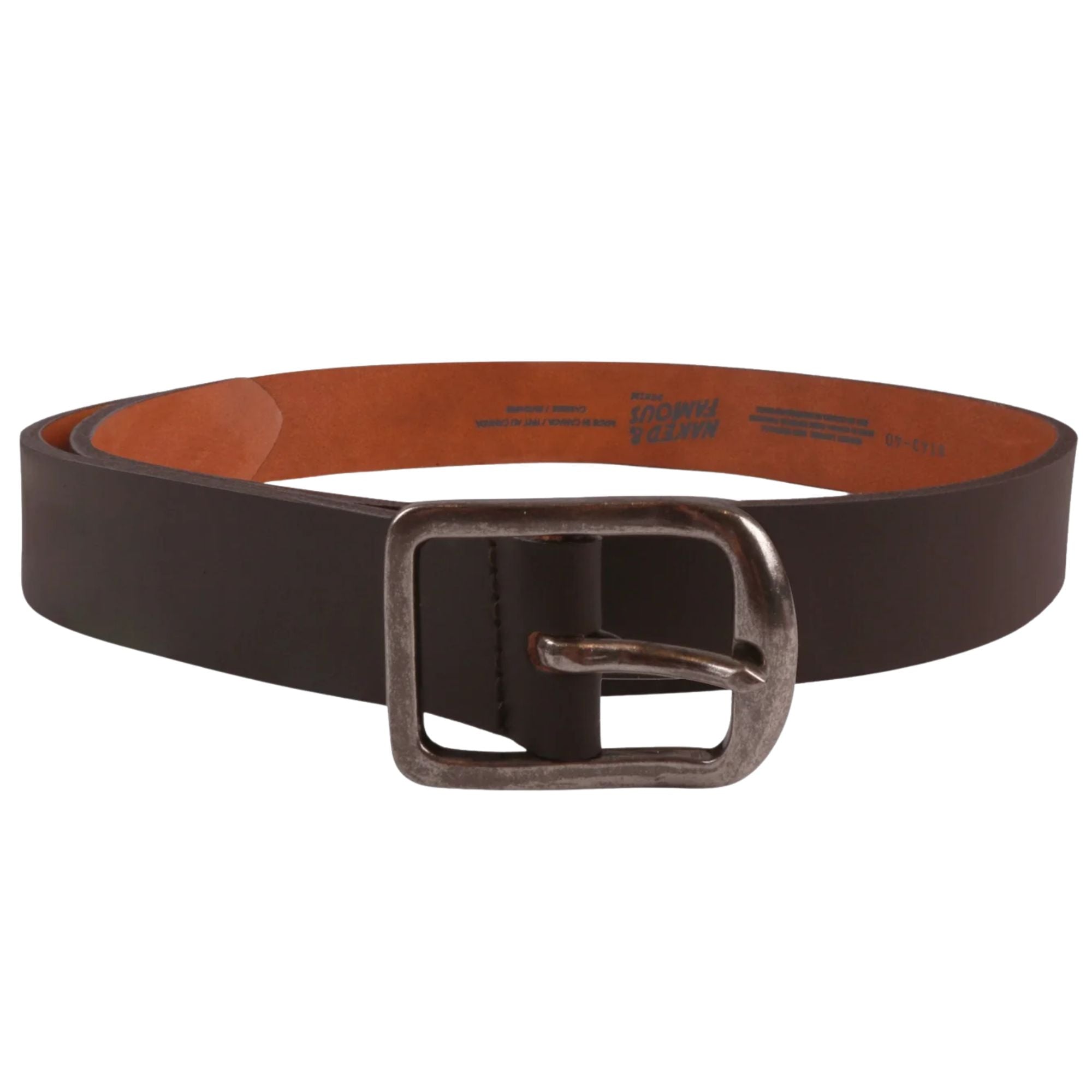 Naked and Famous Denim Bovine Thick Belt - Brown