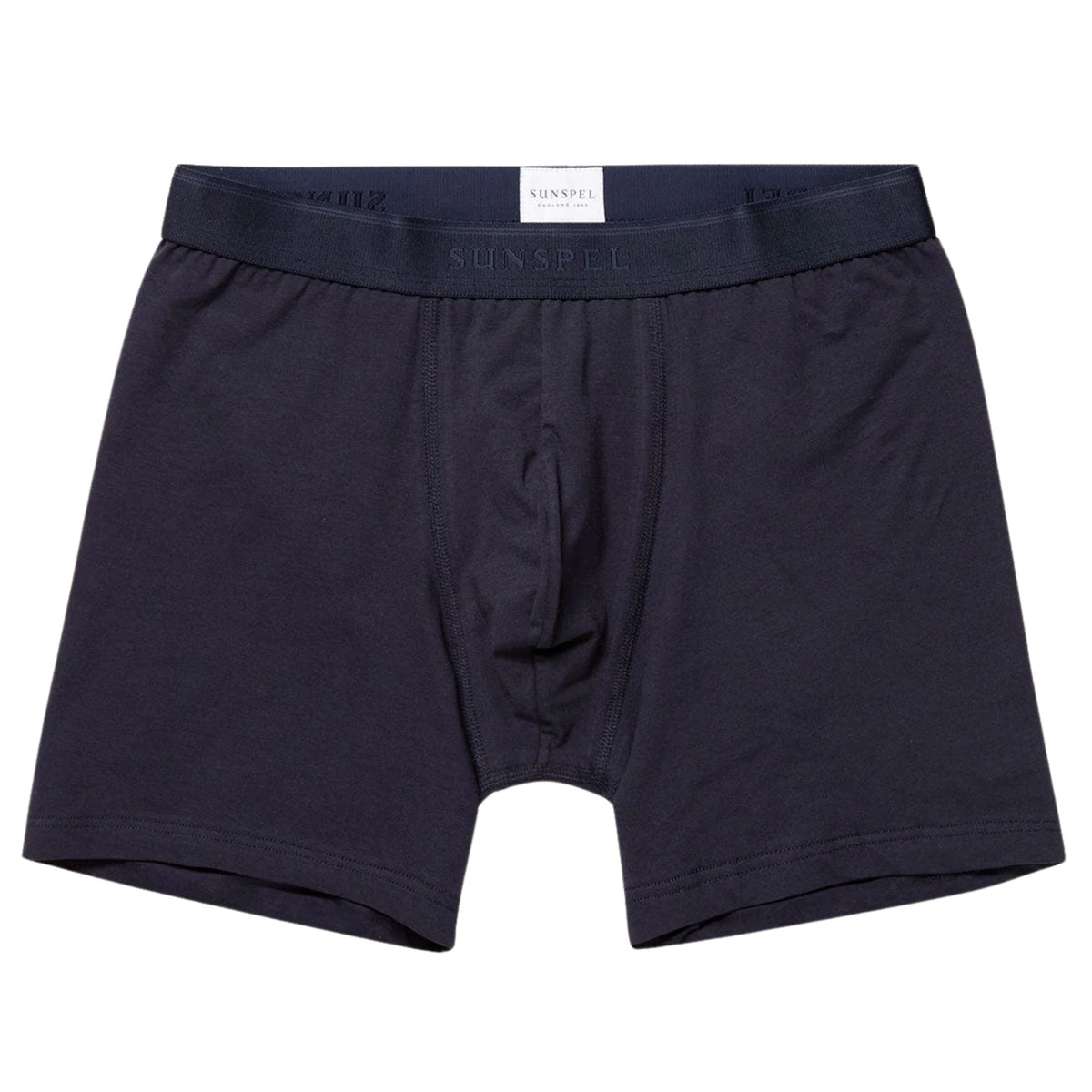 Sunspel Stretch Cotton Boxer Briefs - Navy
