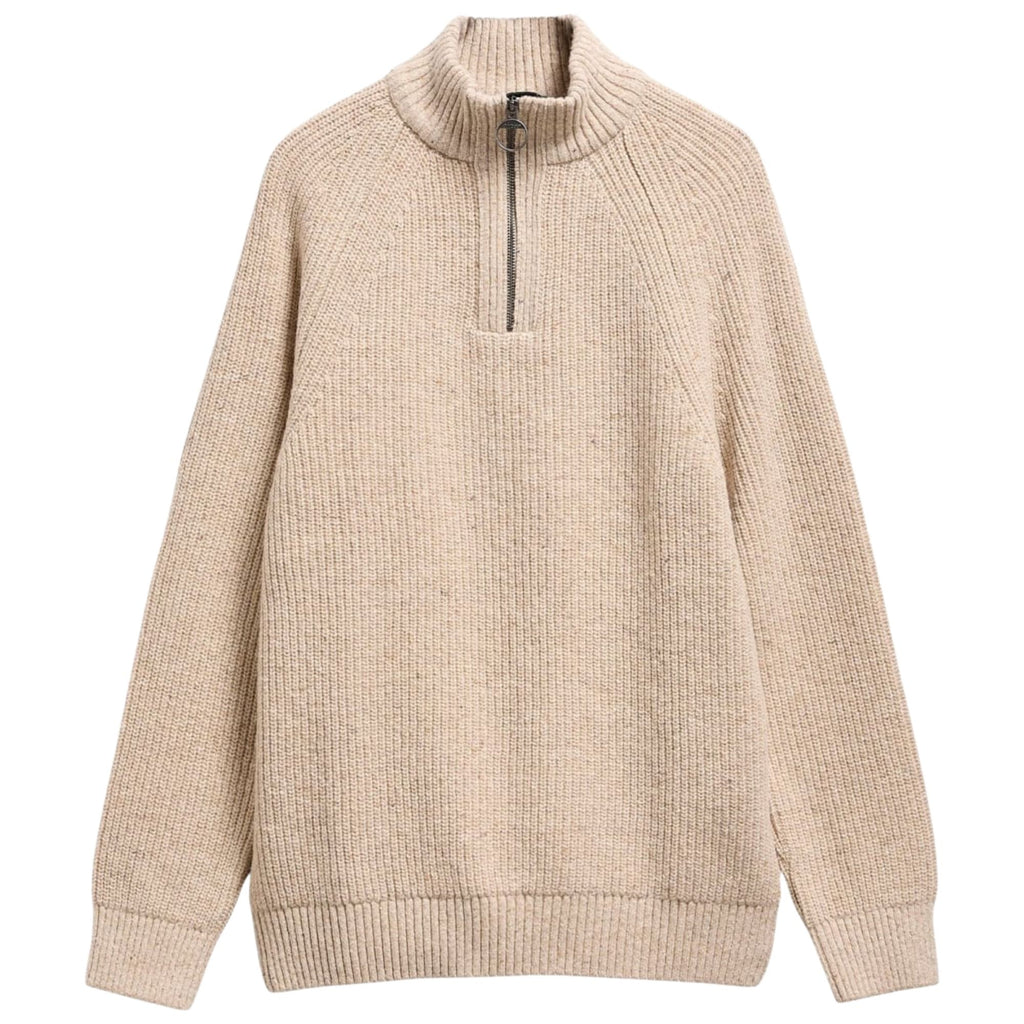 Barbour Fleck Half Zip - Pearl