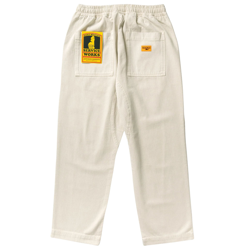 Service Works Pigment Herringbone Chef Pants - Bone