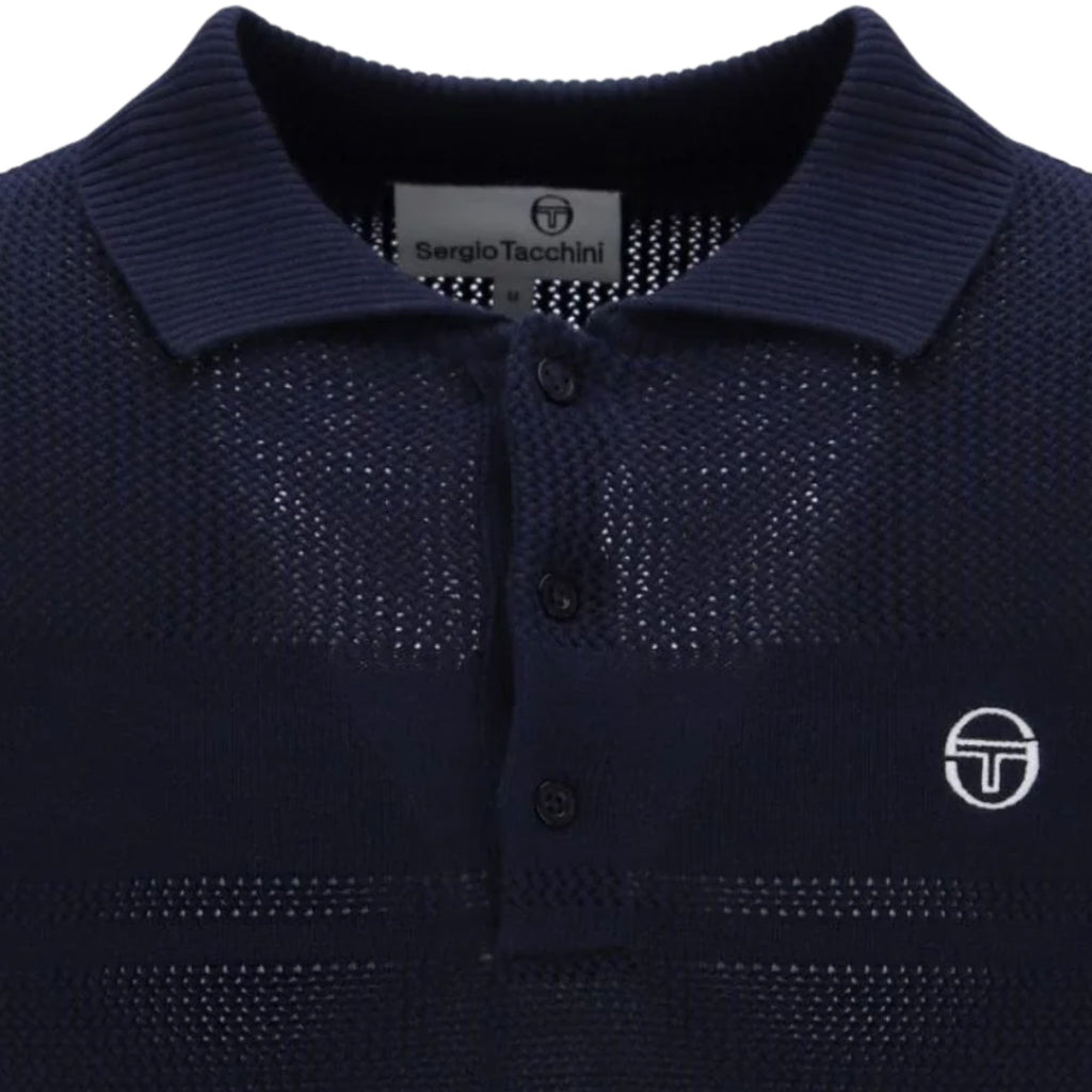 Sergio Tacchini Sabino Knit Polo Shirt - Maritime