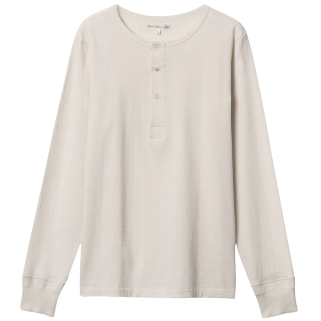2M06 Vintage Machine Refined Classic Fit Long Sleeve Henley - Natural