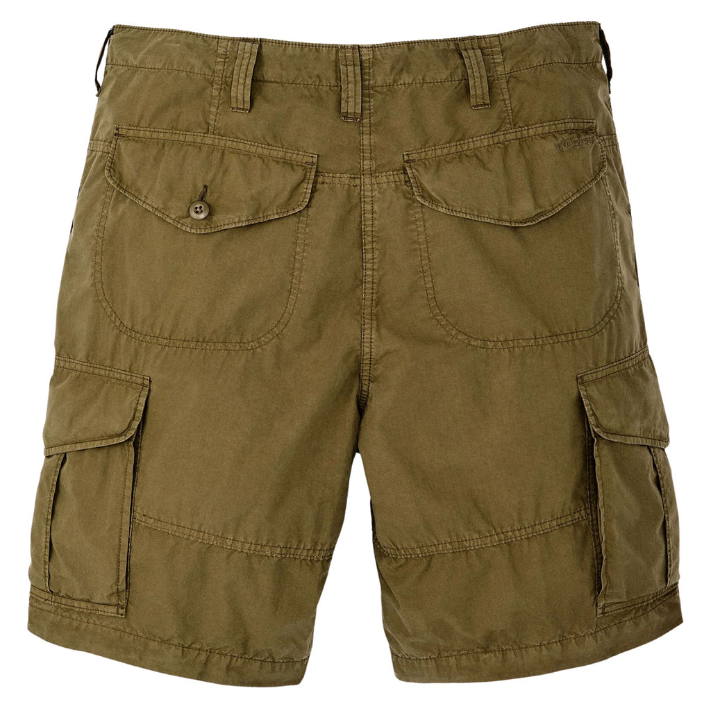 Tropical Poplin Cargo Shorts - Mili Olive