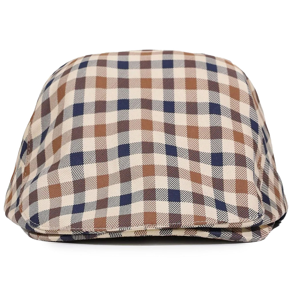 Aquascutum Cotton Flat Hat - Club Check