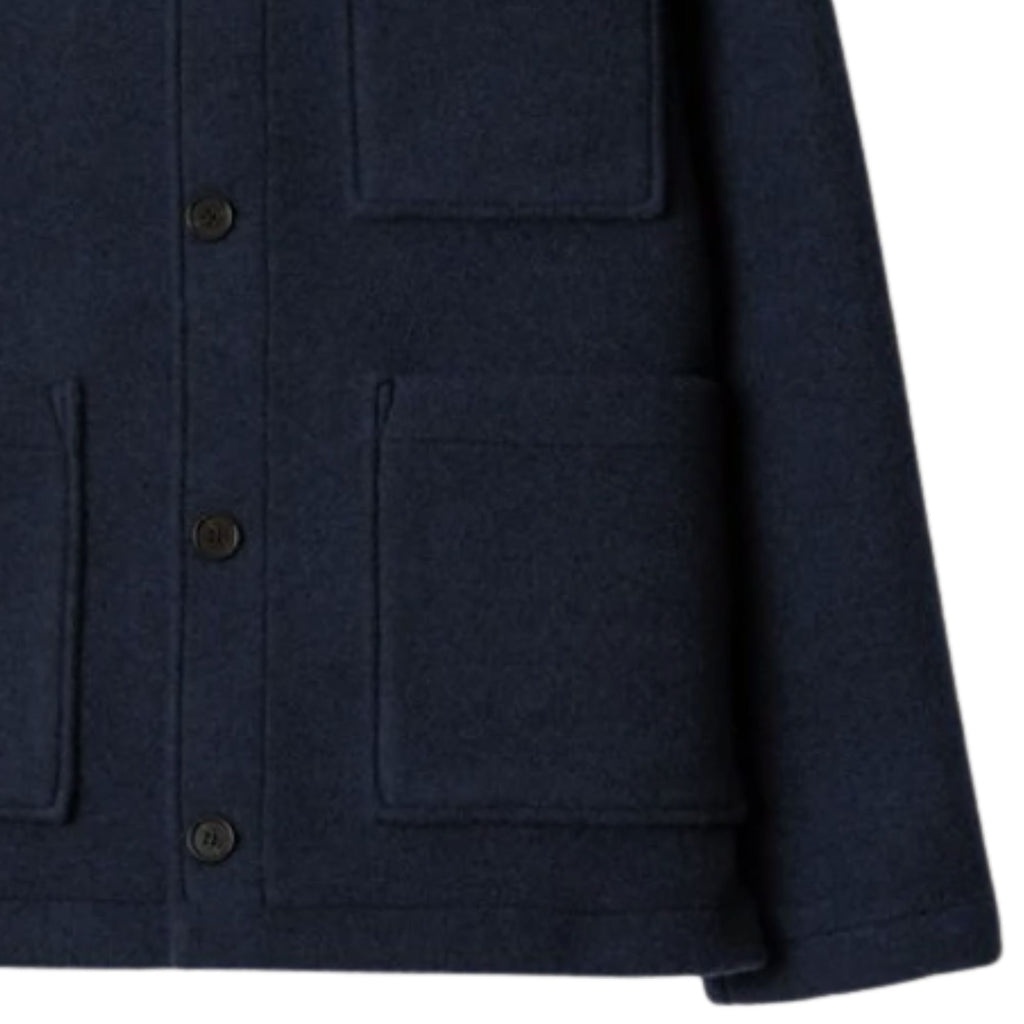 Universal Works Tag Jacket Techno Melton Plain - Navy