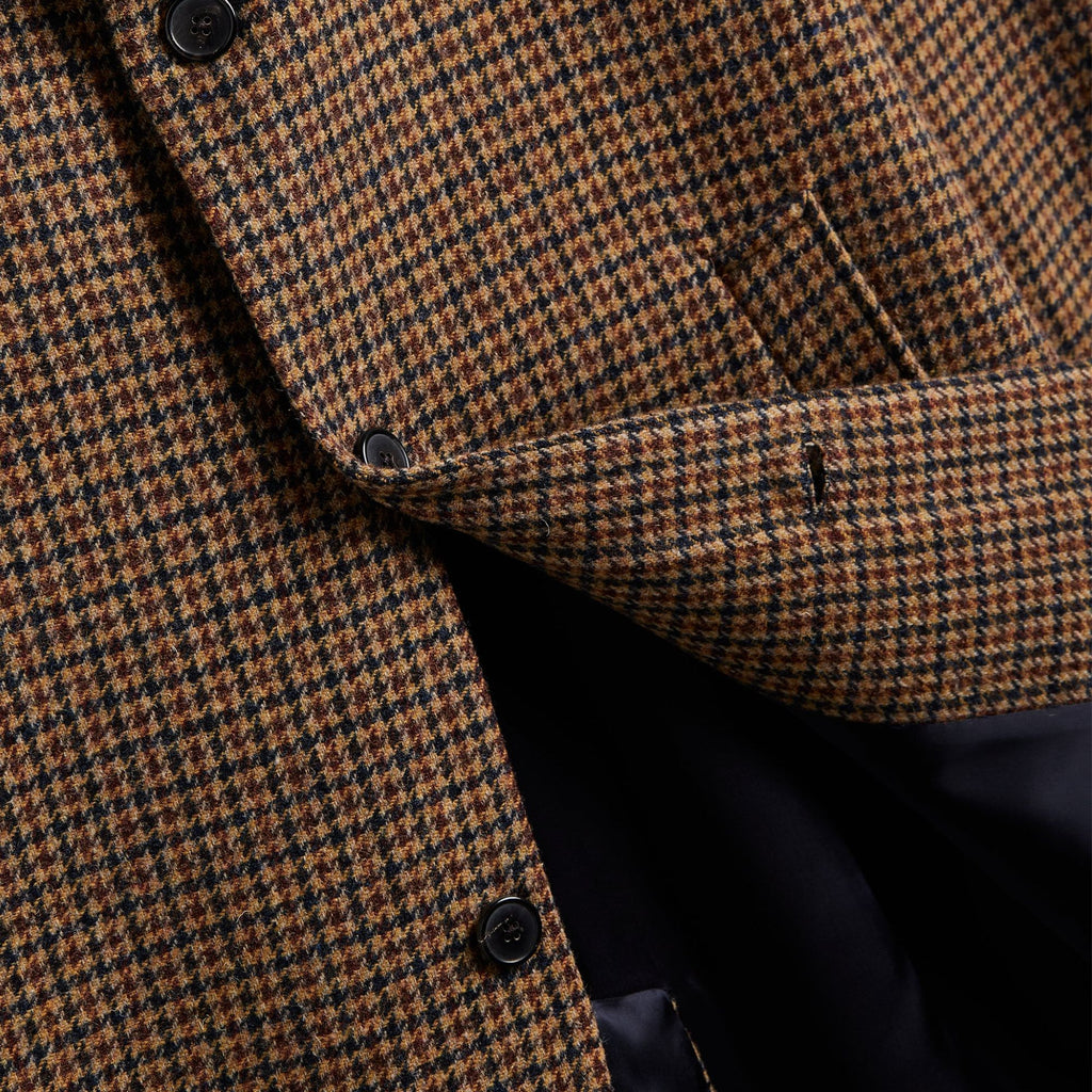 Portuguese Flannel Pied Poule Overcoat - Houndstooth