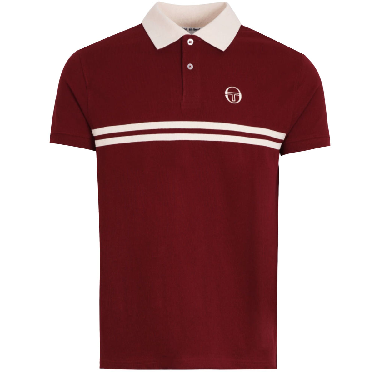 Sergio Tacchini x Stuarts Supermac Polo Shirt - Merlot/Buttercream