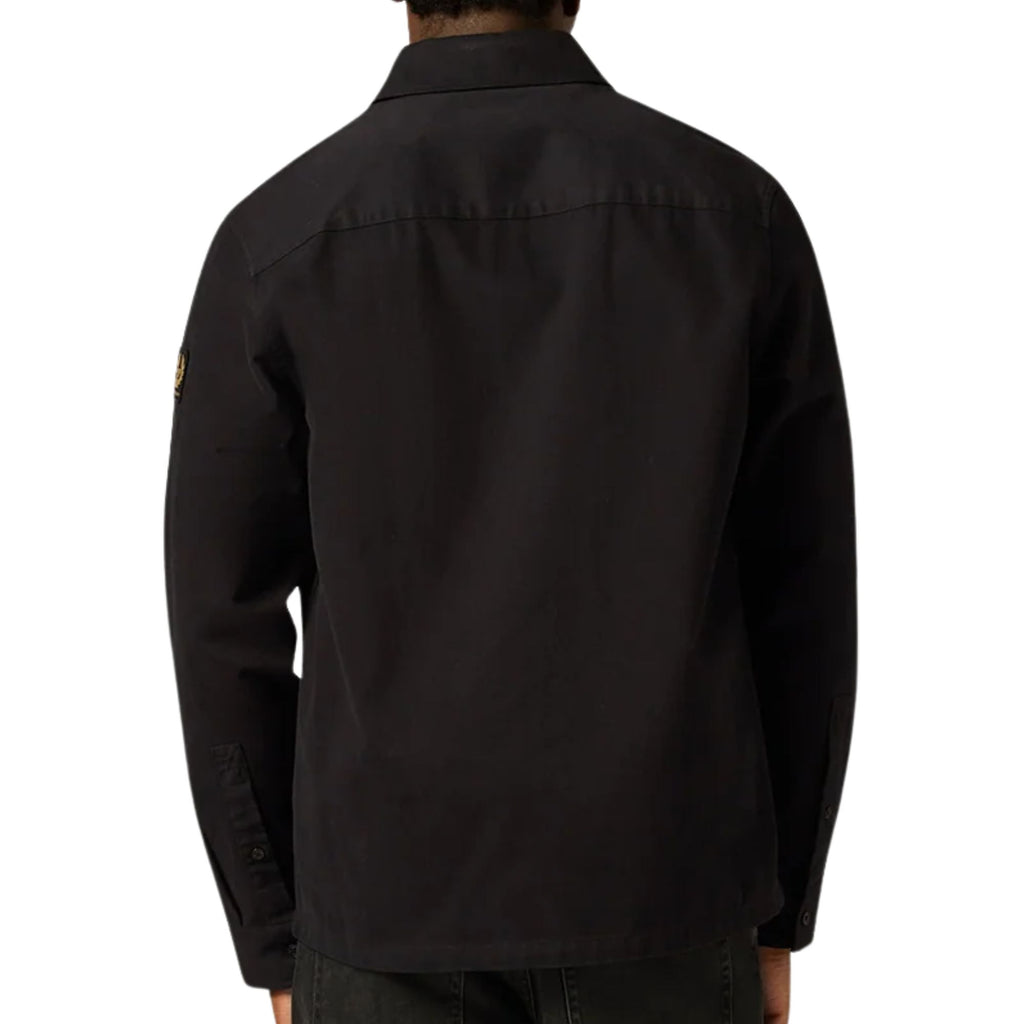 Belstaff Outpost Shirt Cotton Herringbone - Black