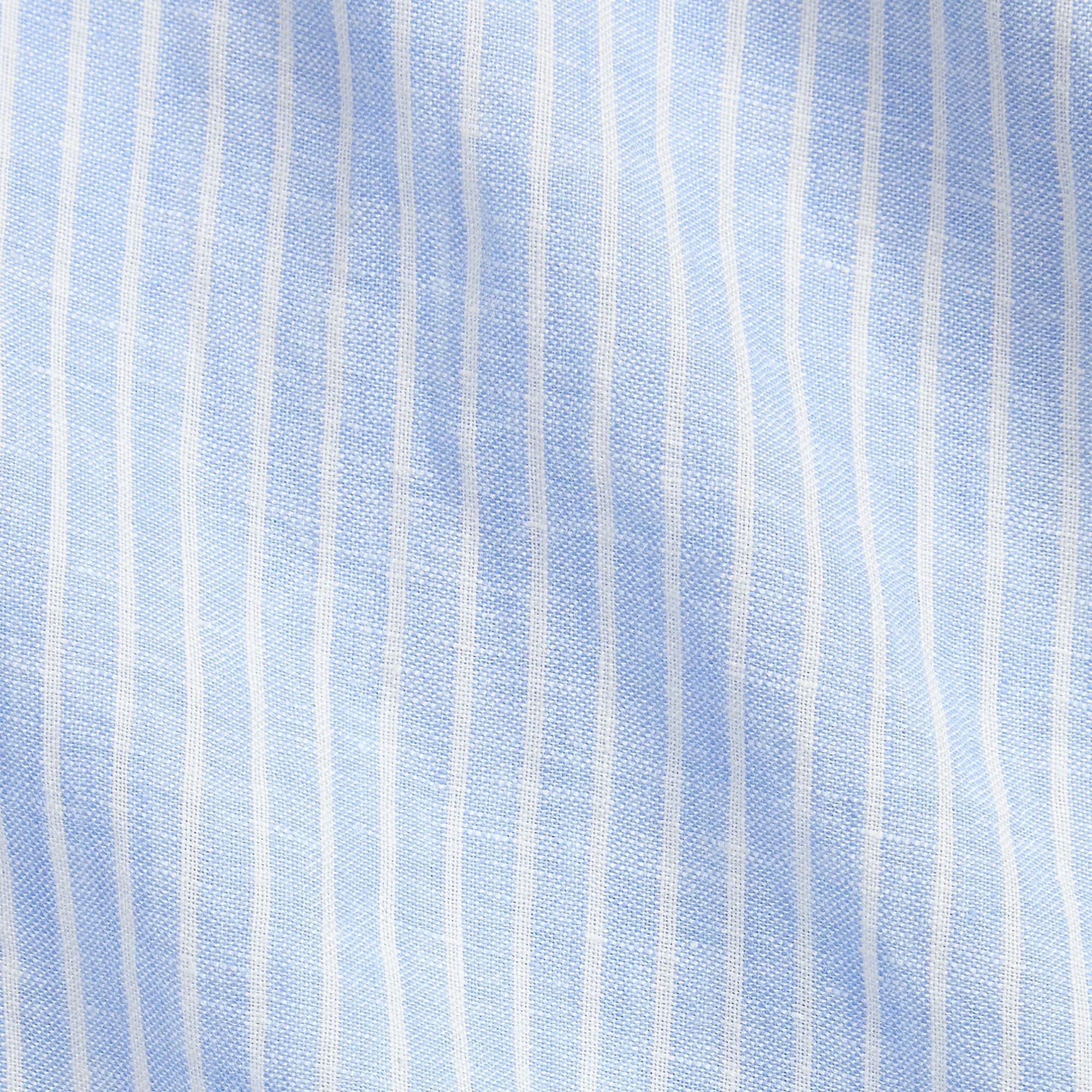 Polo Ralph Lauren Custom Fit Striped Linen Shirt - Blue/White