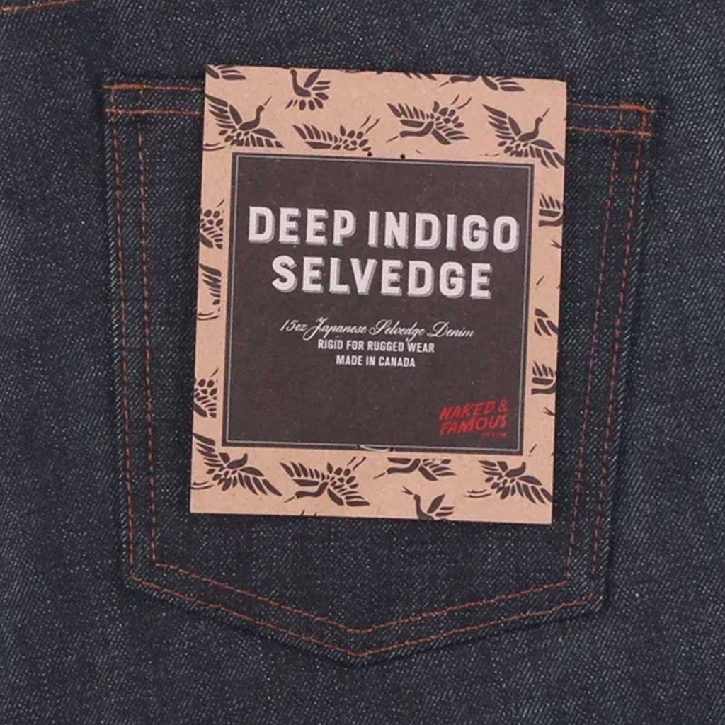 Naked and Famous Denim Weird Guy Deep Indigo Rigid Selvedge - Indigo