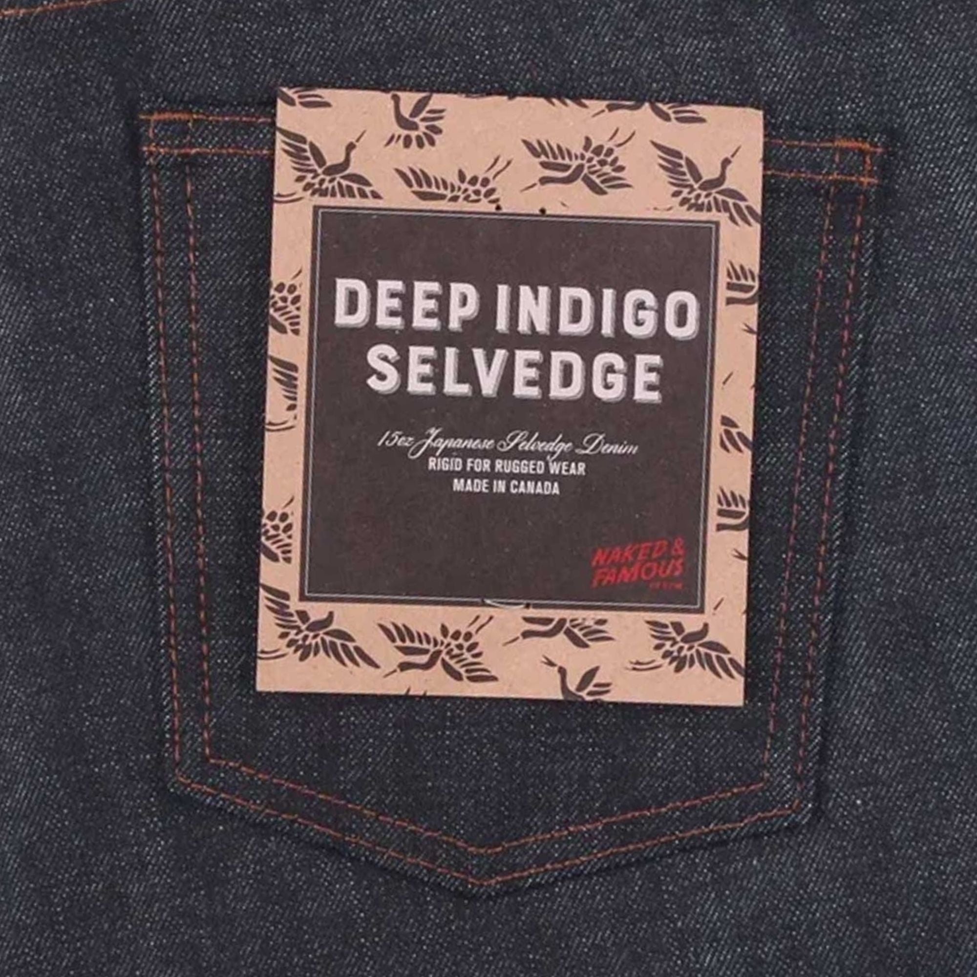 Naked and Famous Denim Weird Guy Deep Indigo Rigid Selvedge - Indigo