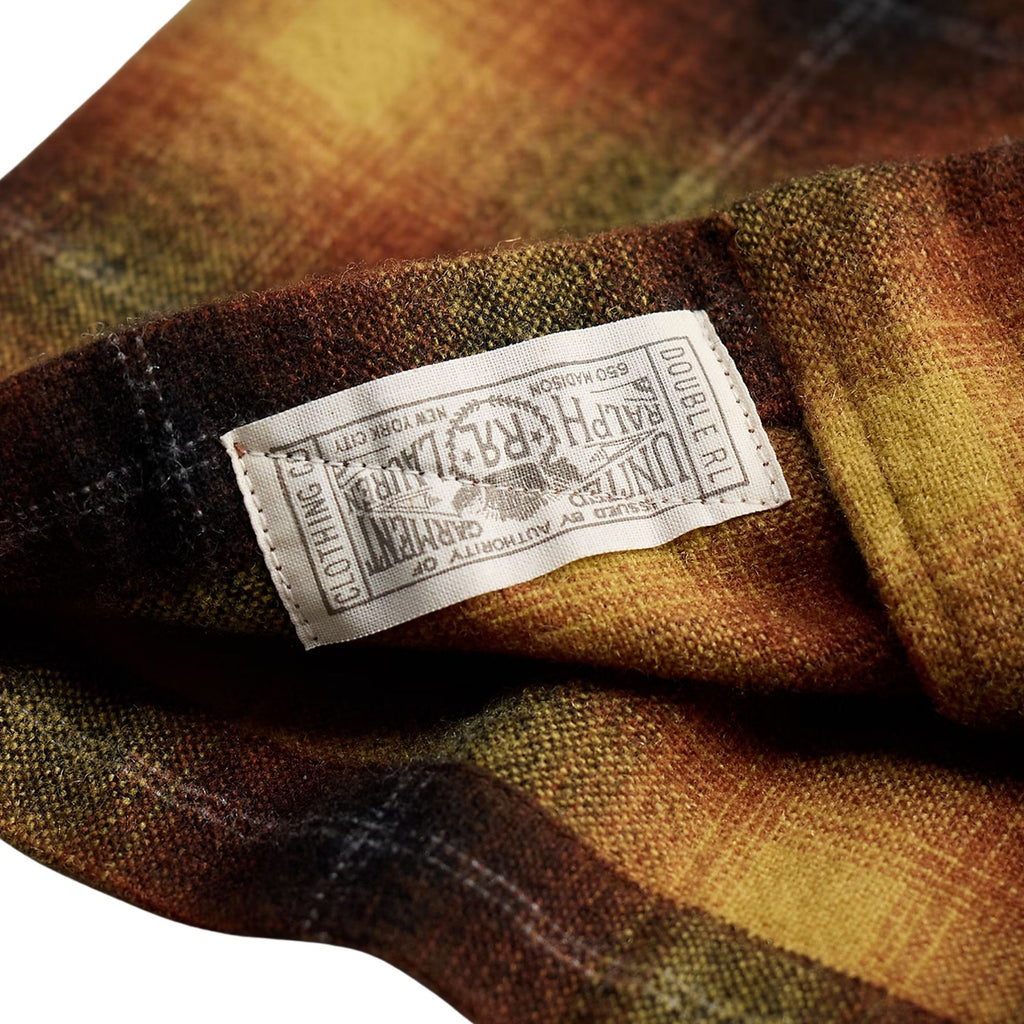 RRL by Ralph Lauren Plaid Wool-Blend Camp Shirt - Orange/Yellow