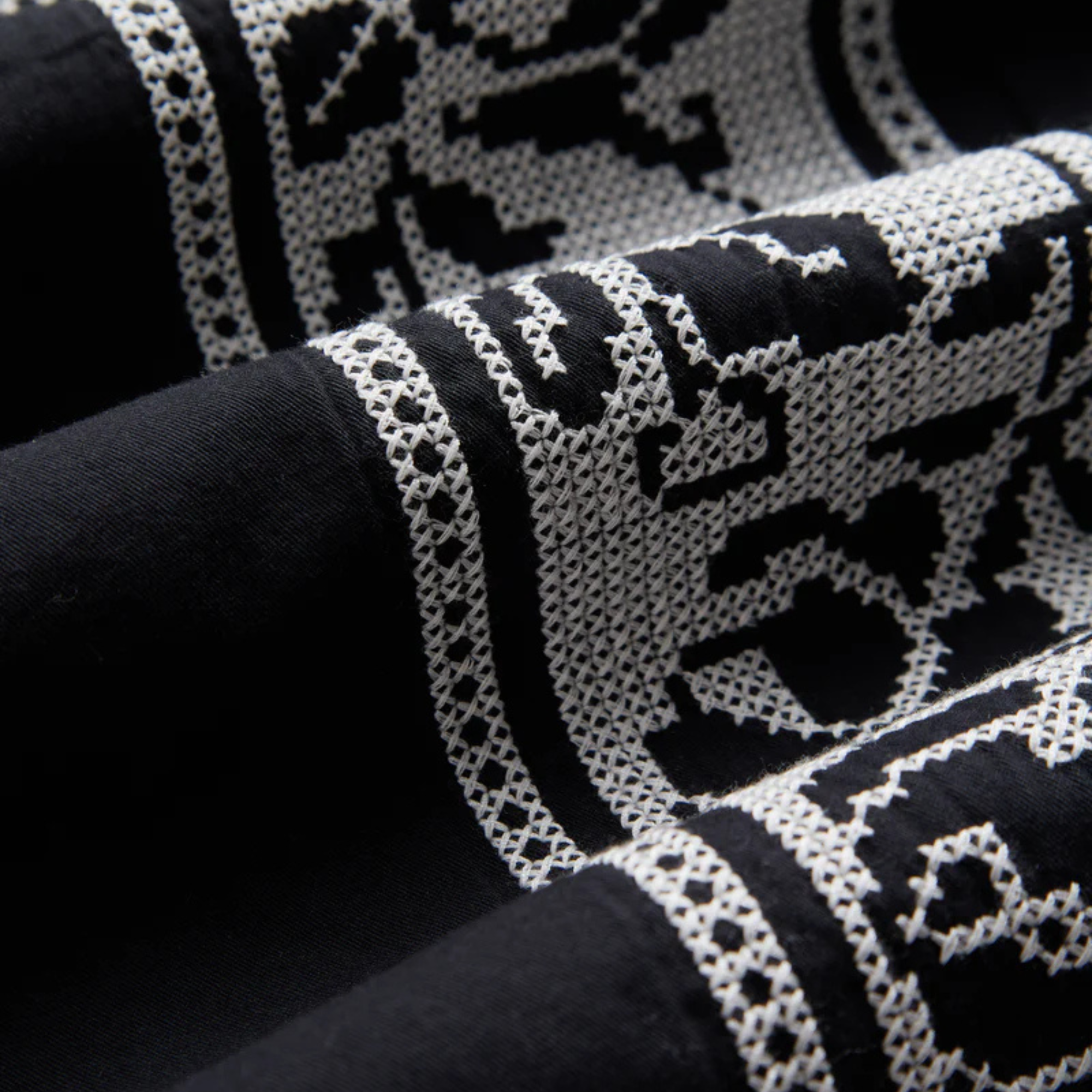 Cross Stich Shirt - Black