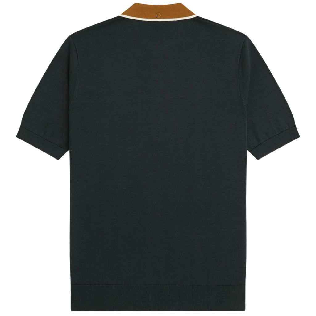Fred Perry Cable Knit Shirt - Night Green