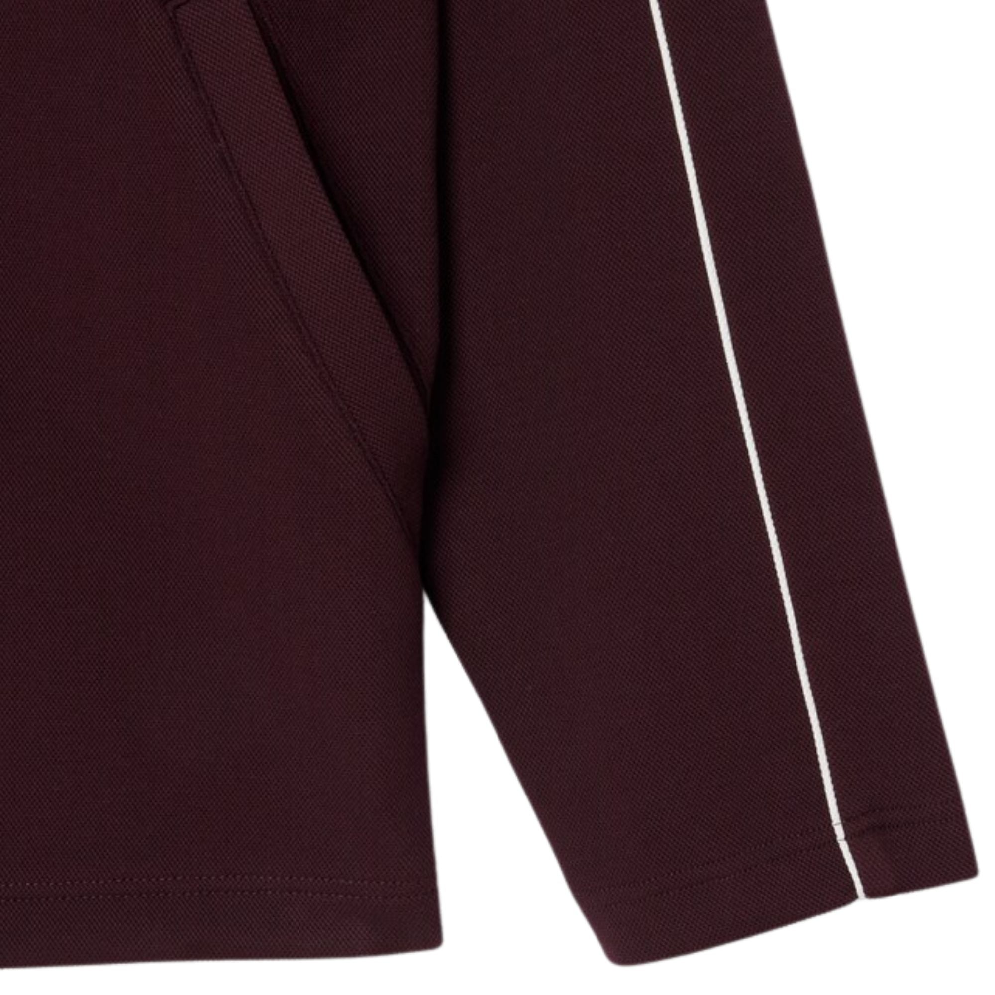 Lacoste Tennis Heritage Zipped Badge Accent Sweatshirt - Merlot