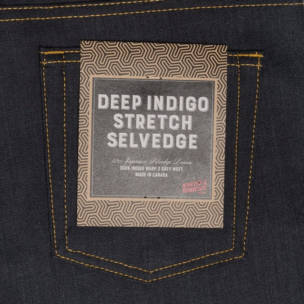 Naked and Famous Denim Weird Guy Deep Indigo Stretch Selvedge - Indigo