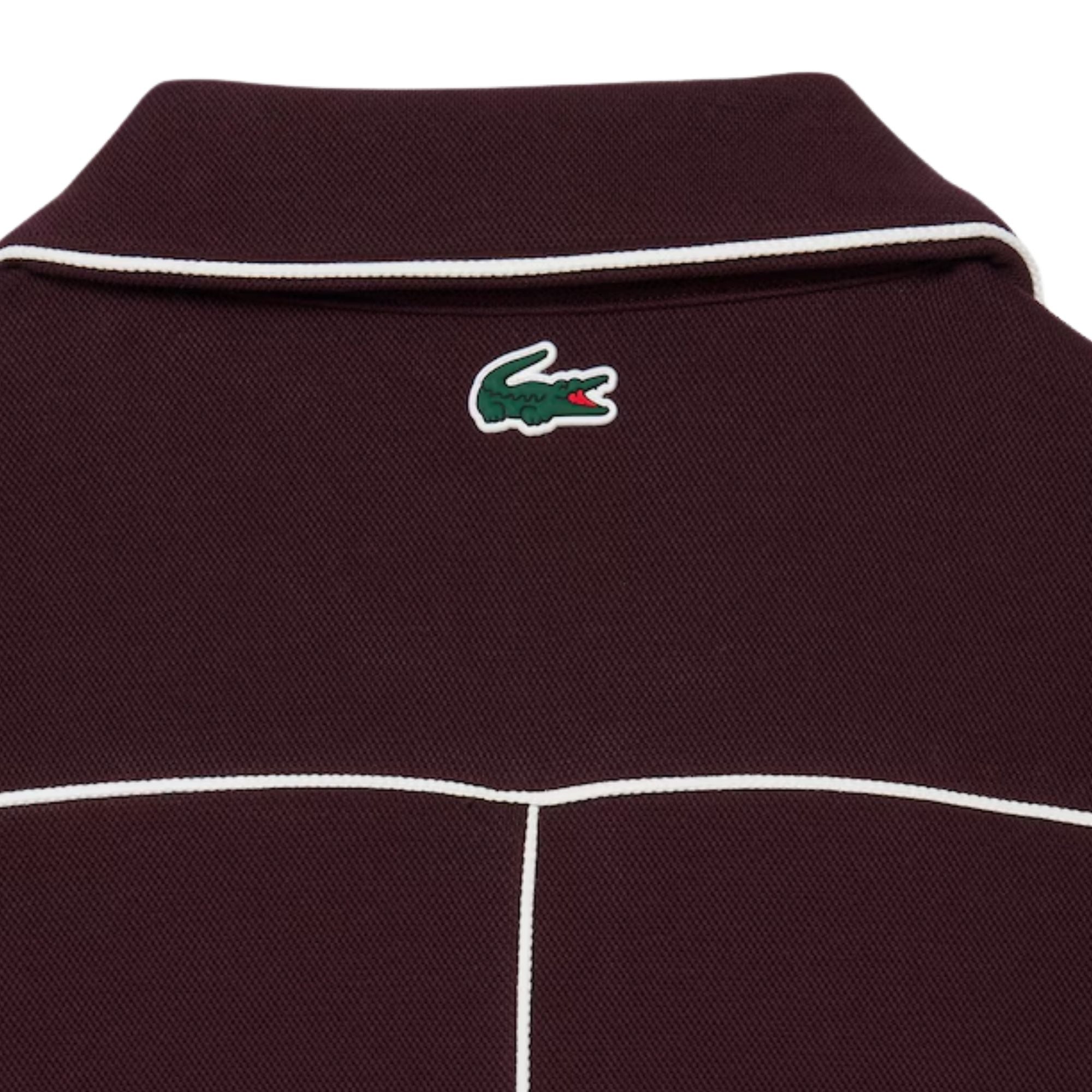 Lacoste Tennis Heritage Zipped Badge Accent Sweatshirt - Merlot