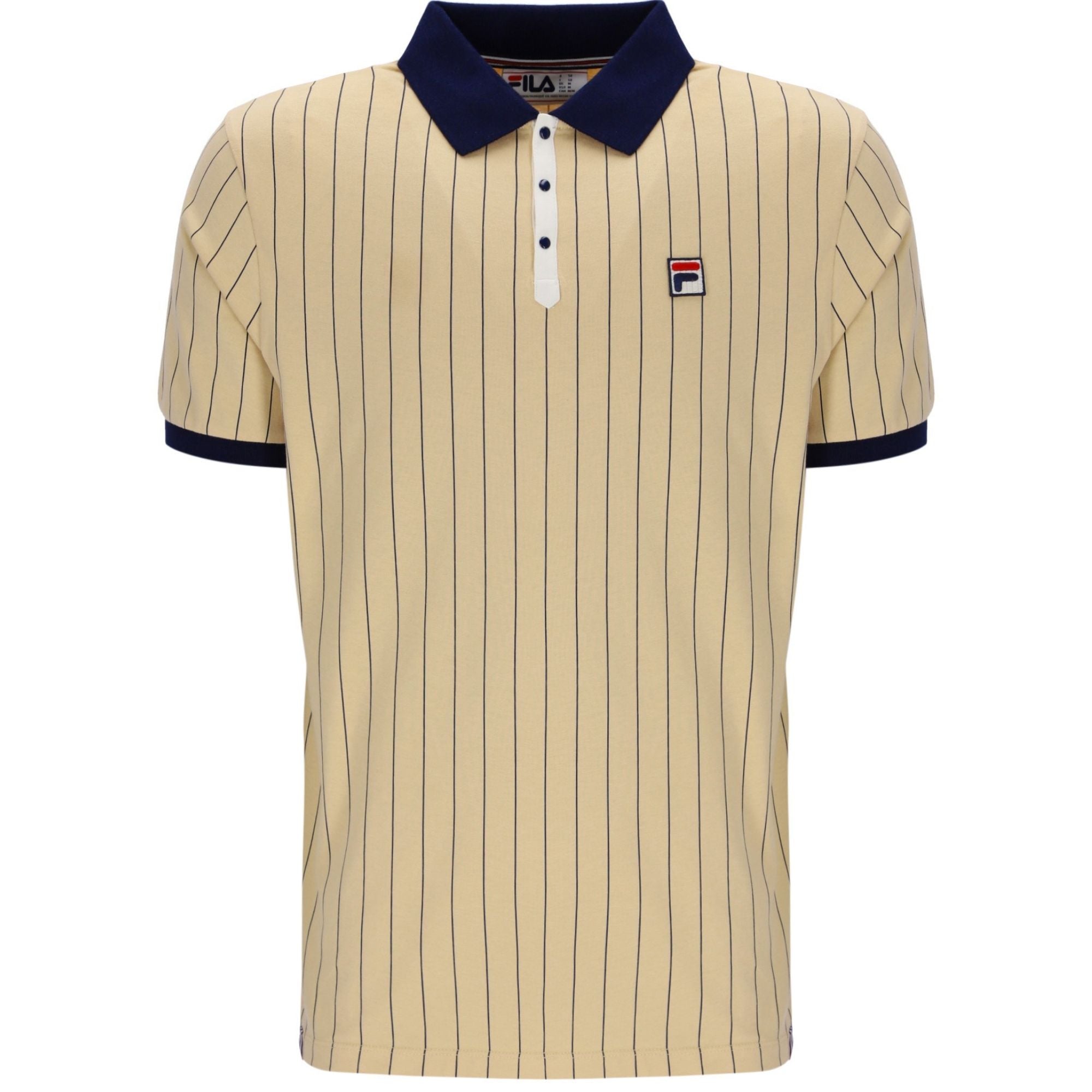 BB1 Classic Vintage Striped Polo Shirt - Classic Beige