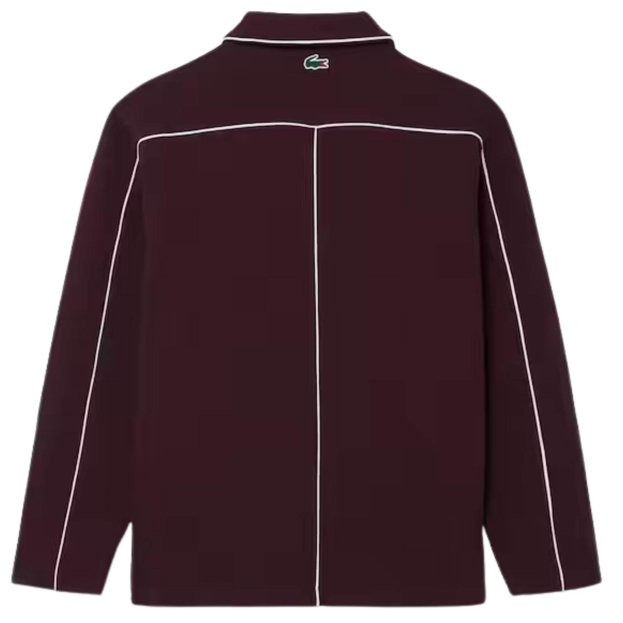 Lacoste Tennis Heritage Zipped Badge Accent Sweatshirt - Merlot