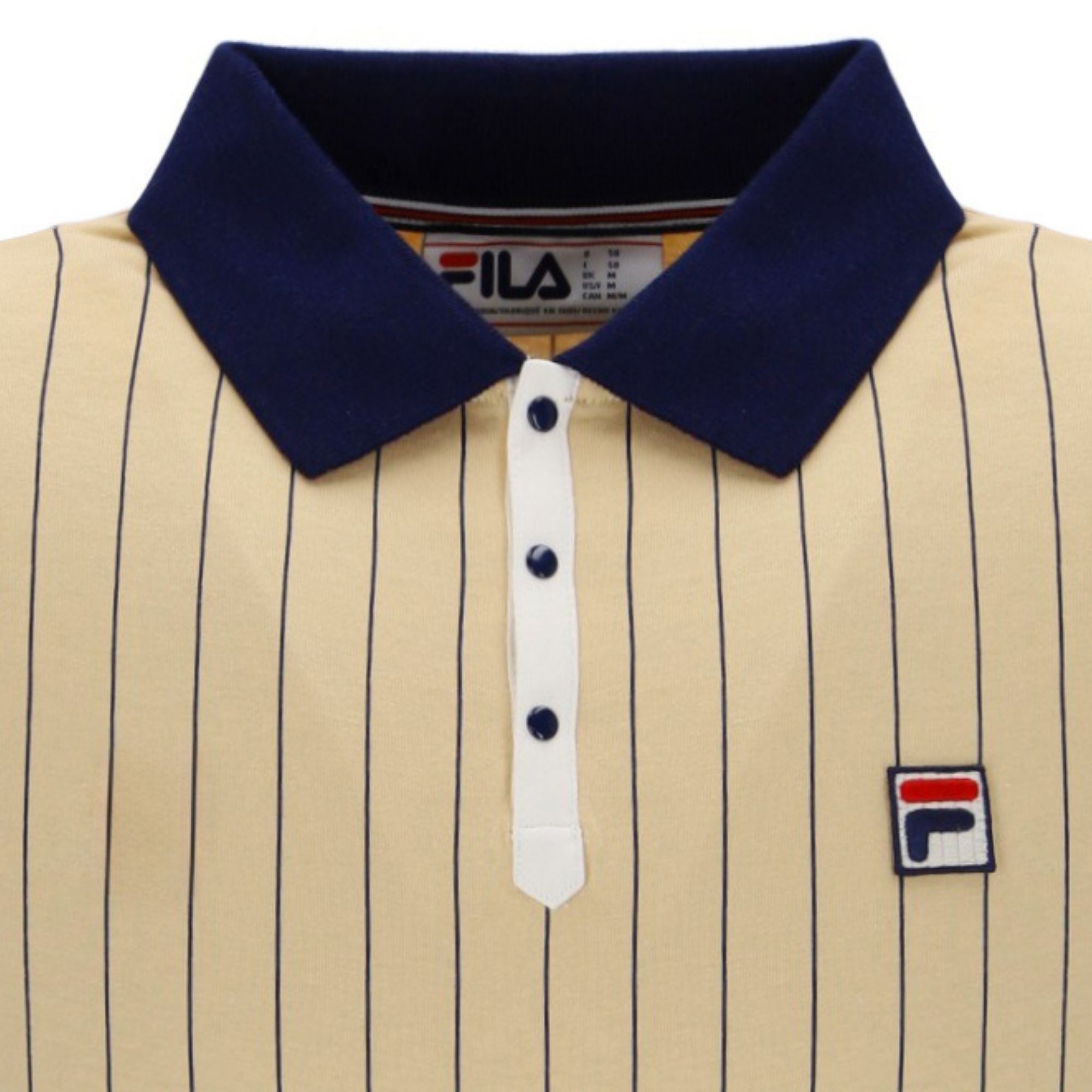 BB1 Classic Vintage Striped Polo Shirt - Classic Beige