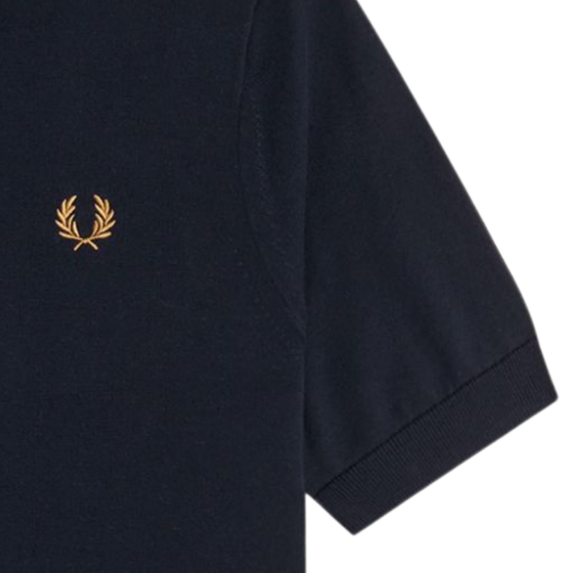 Fred Perry Long Staple Cotton Knitted Shirt - Navy