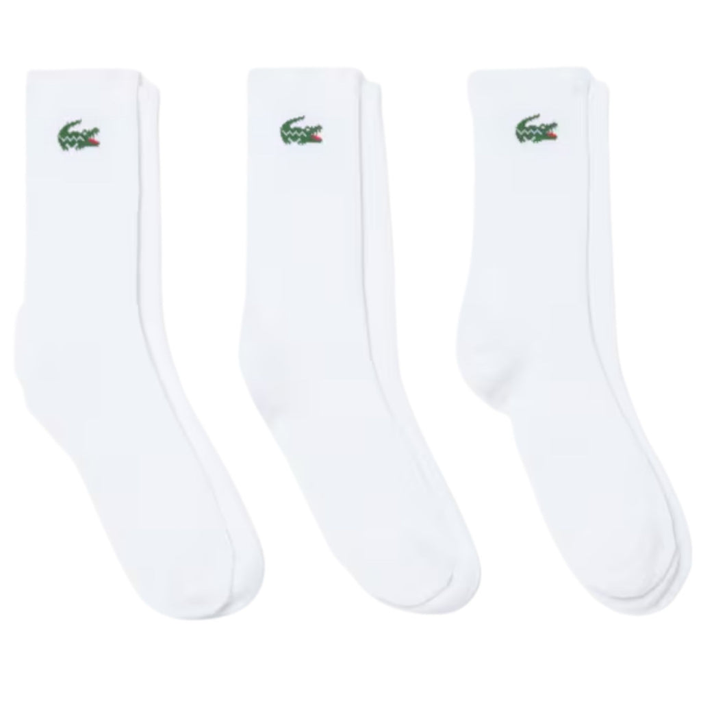 Lacoste 3-Pack Sport Socks - White