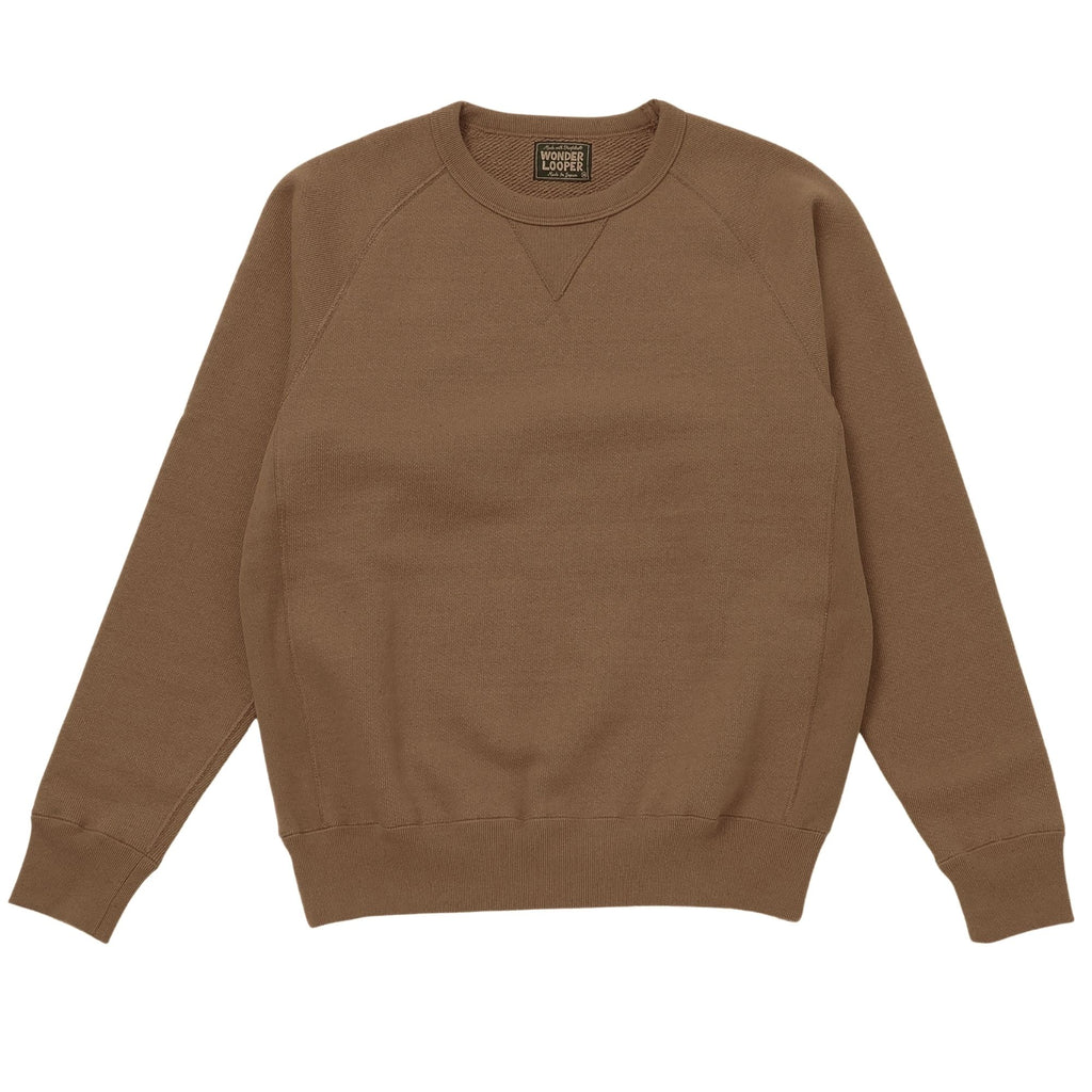 Wonder Looper Double Heavyweight Iron Mordant Foxfibre Pullover Crewneck - Brown