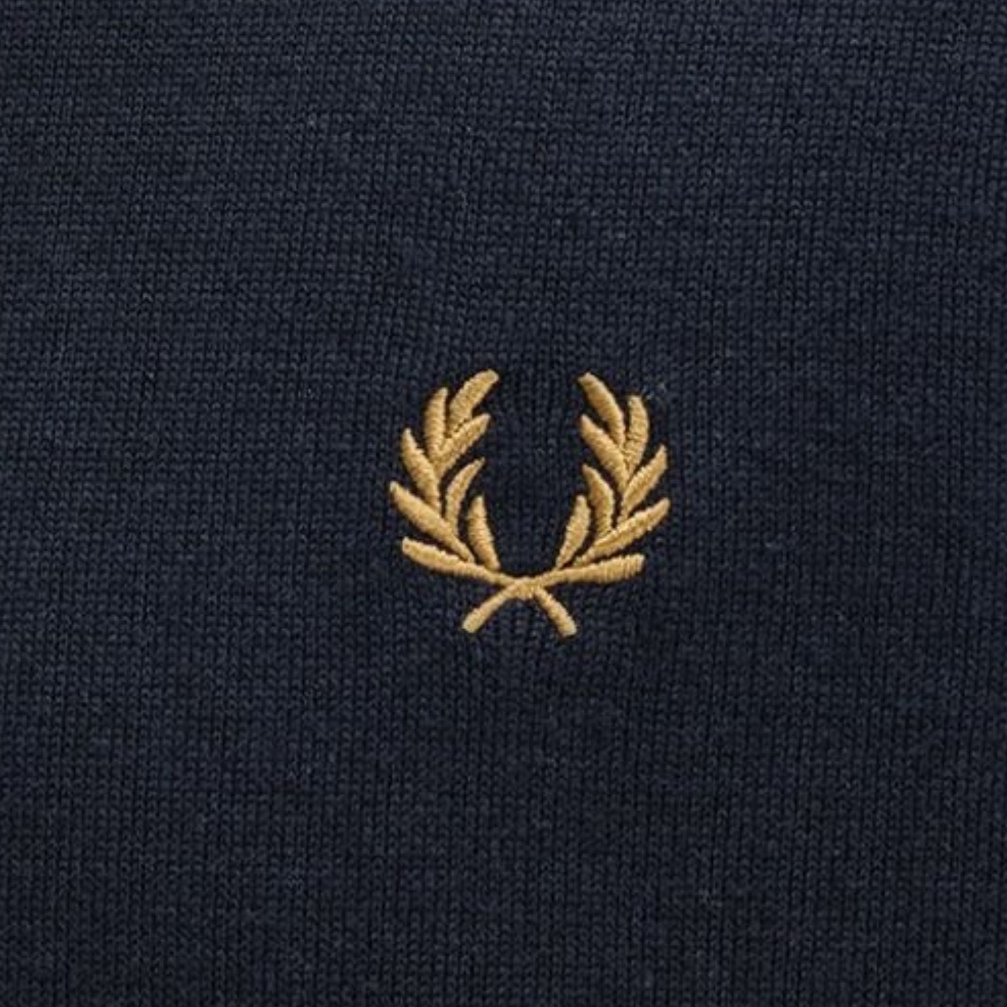 Fred Perry Long Staple Cotton Knitted Shirt - Navy