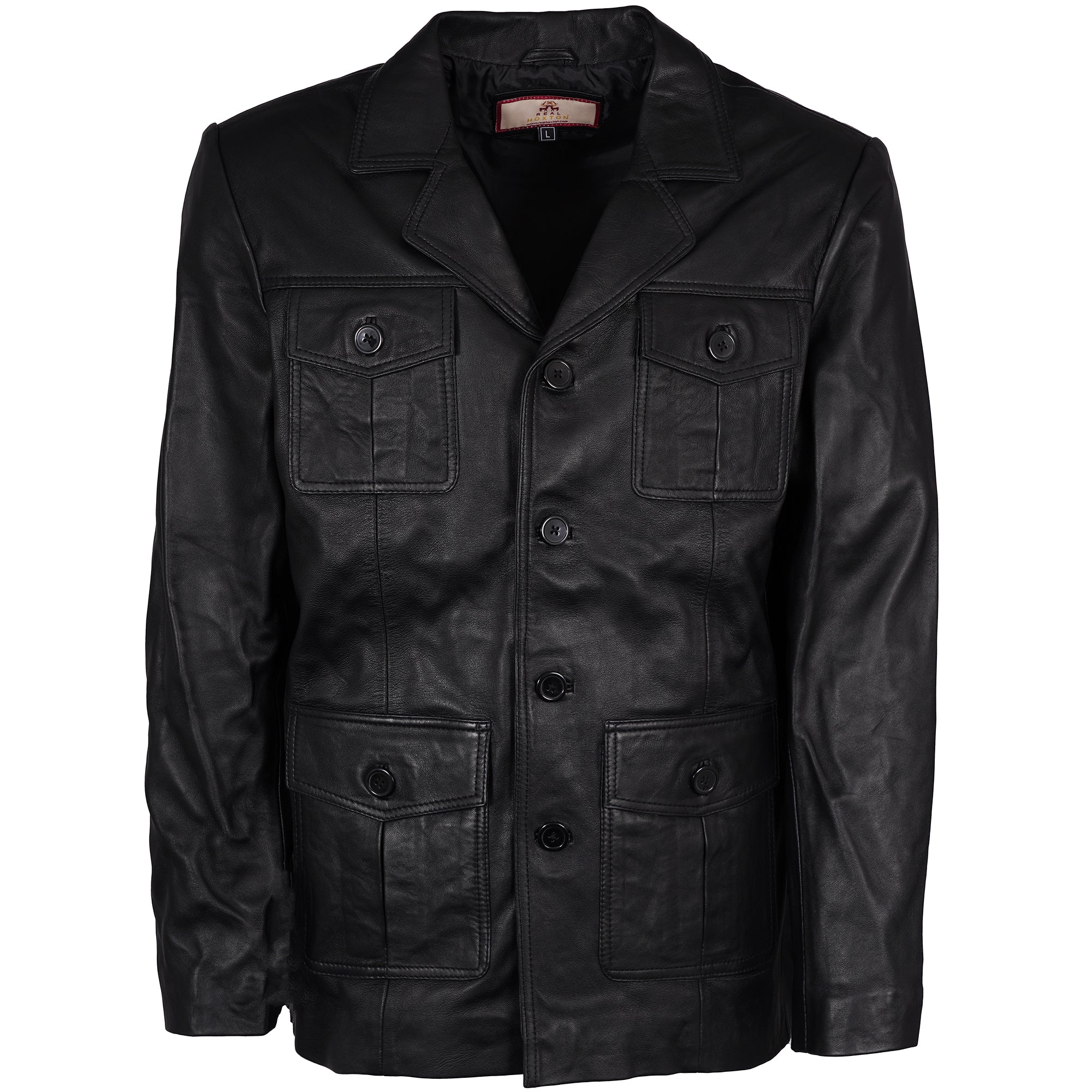 Real Hoxton Safari Jacket - Black -G-SAFARI-4350 – Stuarts London