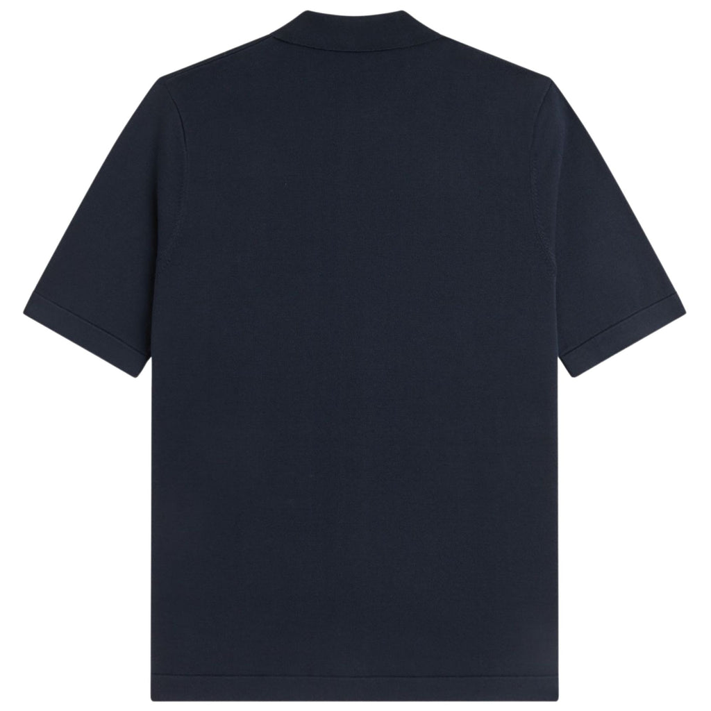 Fred Perry Argyle Button Through Shirt - Navy